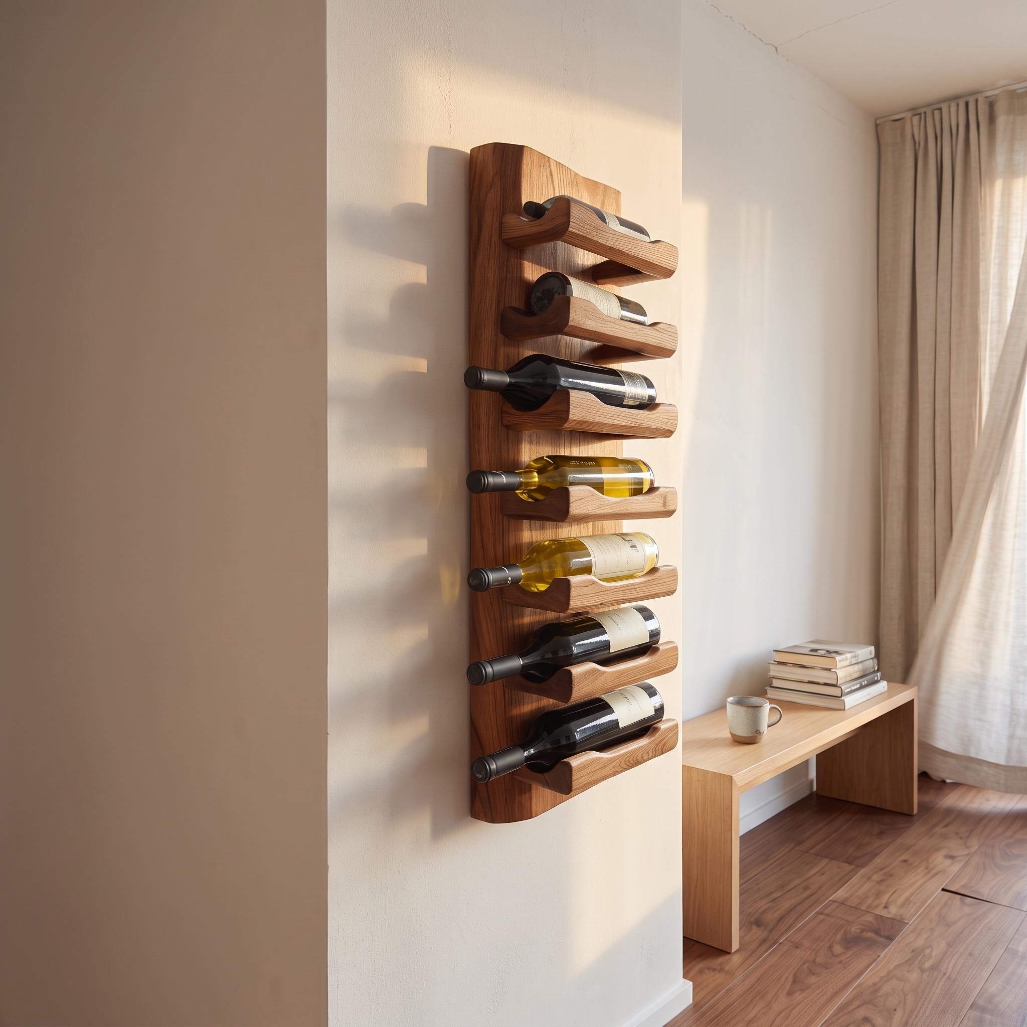 Modern Wall Wine Rack for Minimal Home Decor