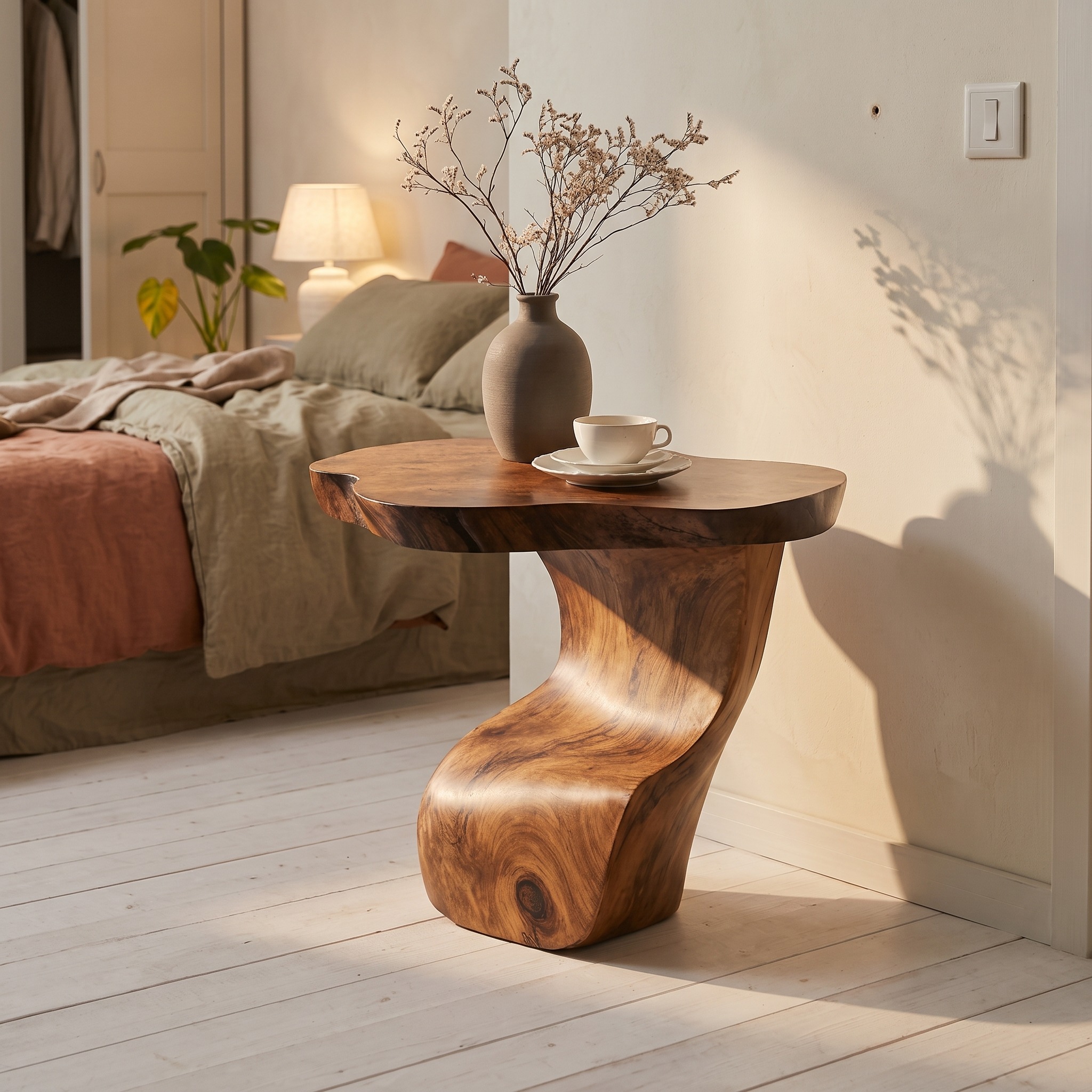 Modern Wood End Table for a Functional and Stylish Living Area