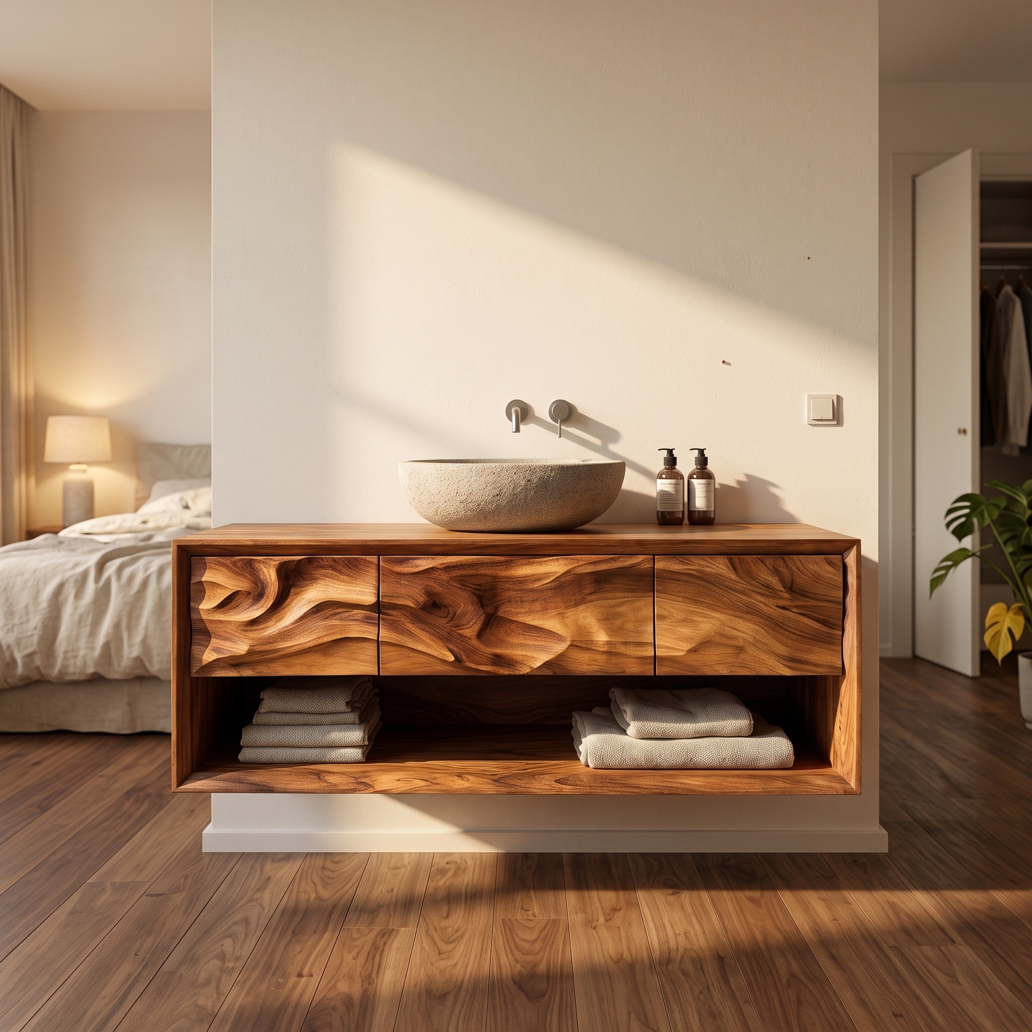Modern Wooden Bathroom Vanity for Bathroom Storage