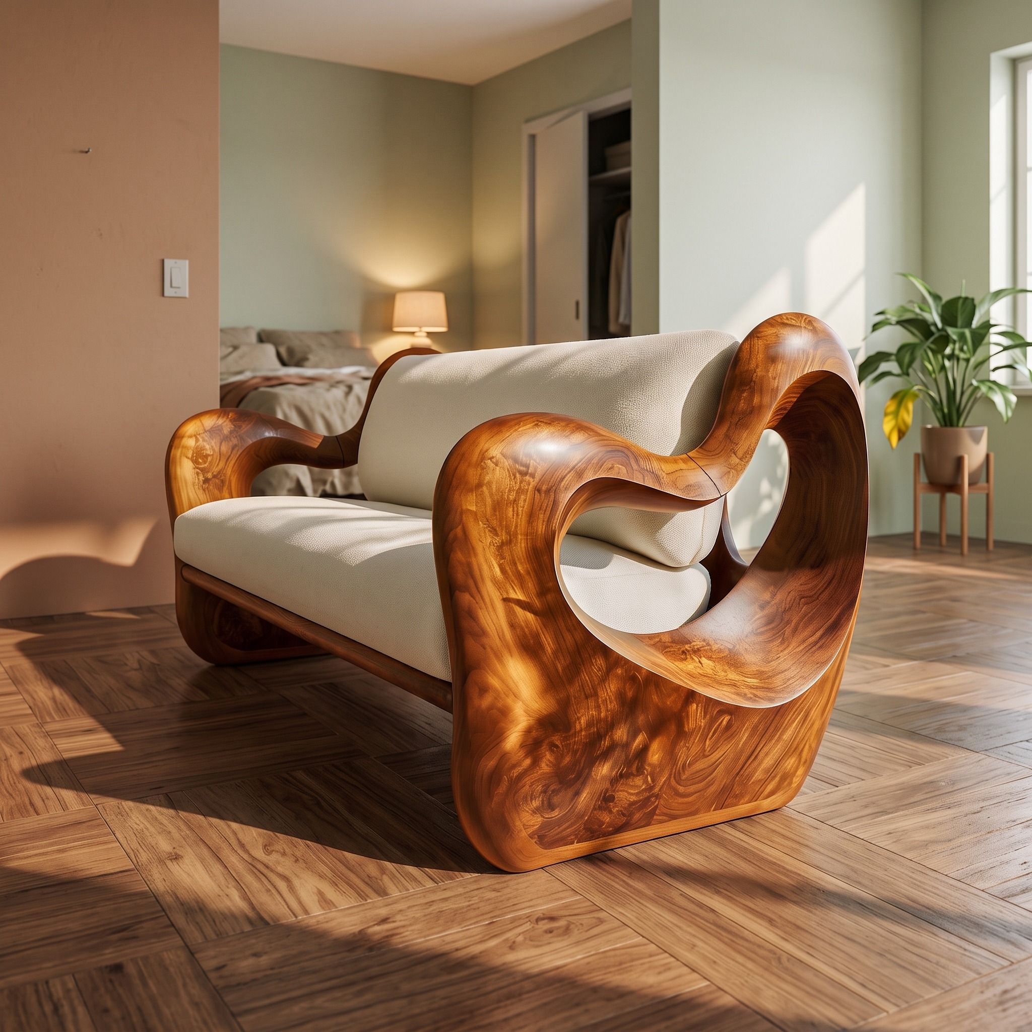 Natural Organic Sofa for Living Room and Reading Lounge