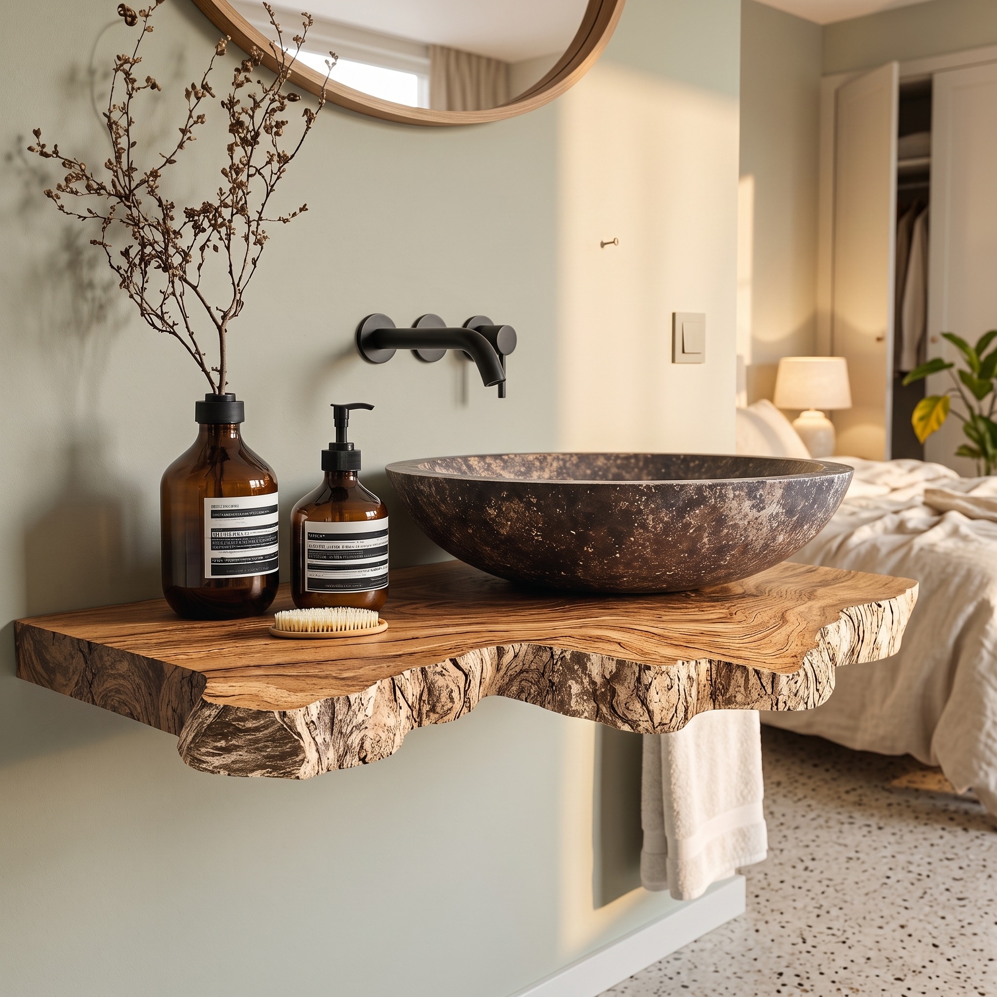 Natural Wood Bathroom Vanity