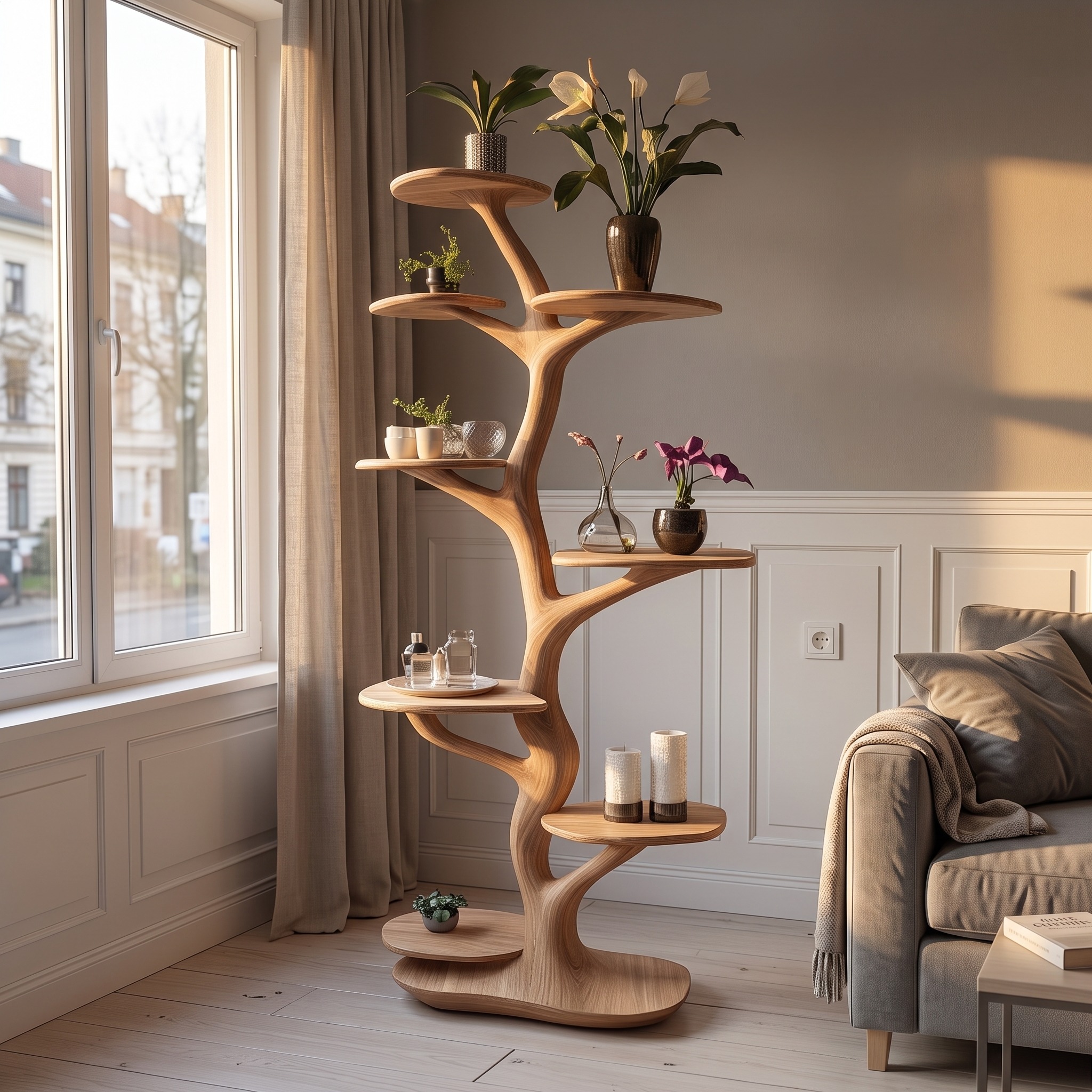 Nature Solid Wood Tree Tower Tree Cat Tree Gift Cat