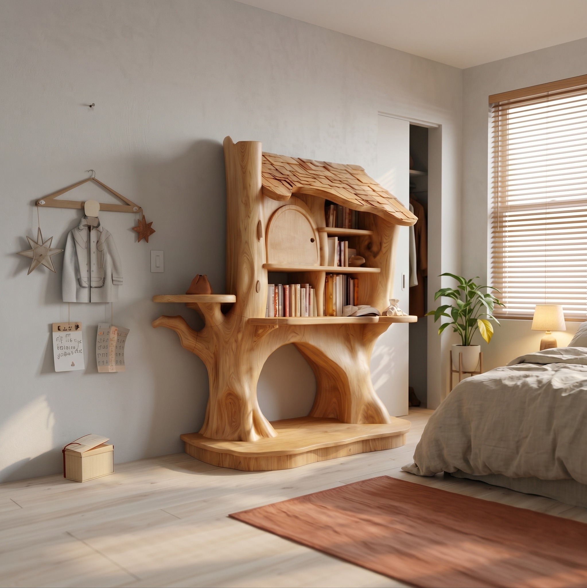 Nursery Decorative House Bookshelf for Kids Room and Bedroom