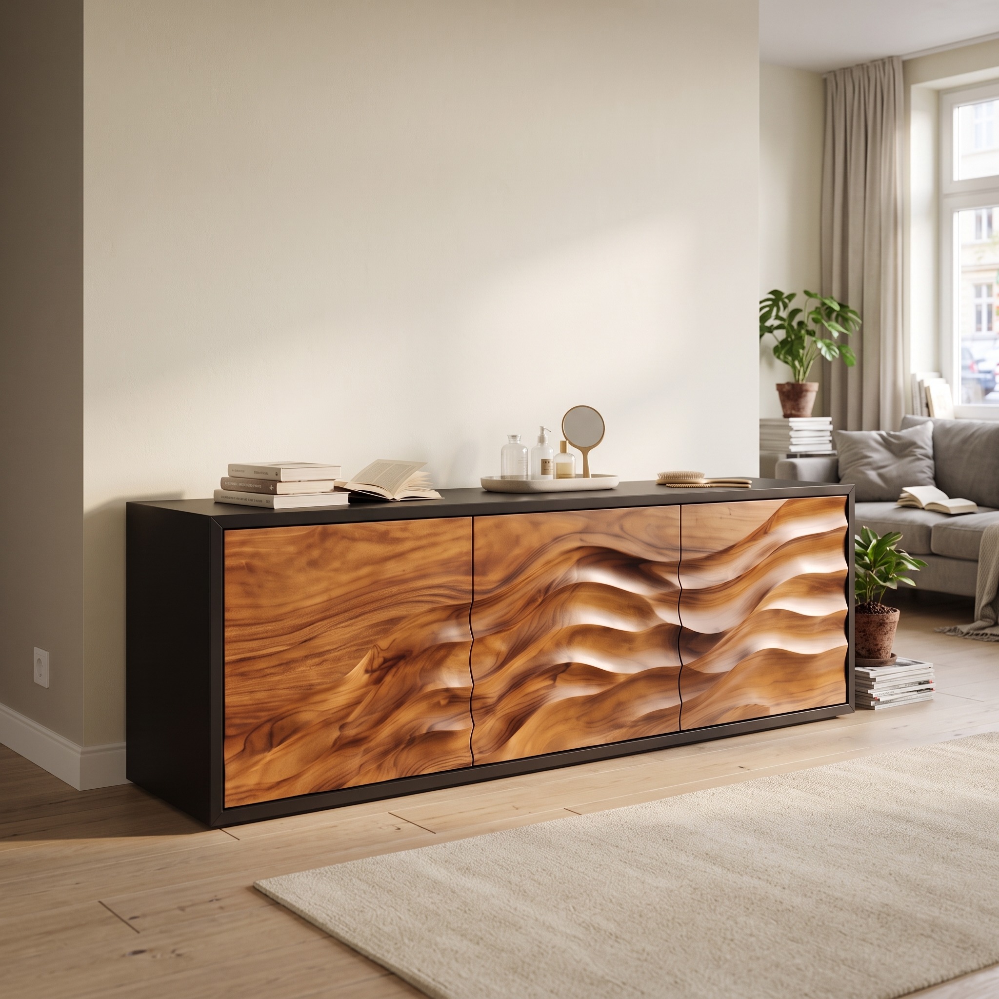 Organic Contour Sideboard Narrow Modern Entryway Hallway