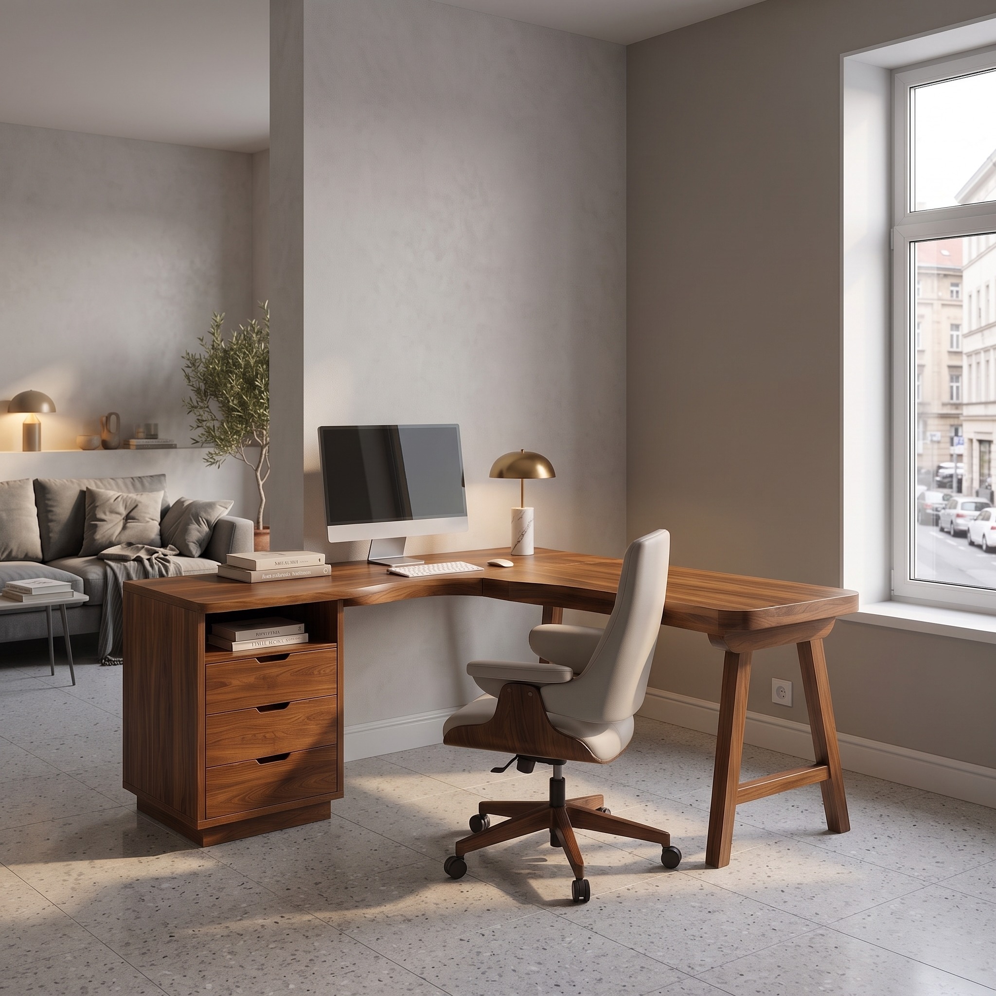 Organic Executive Desk Bedroom Workspace