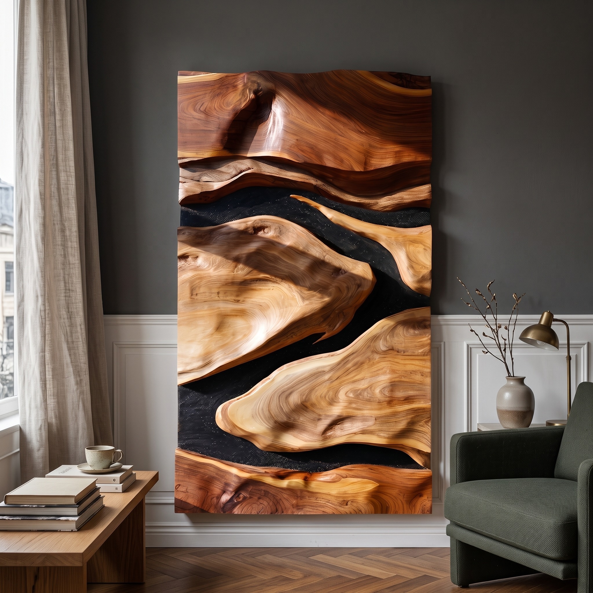 Organic Flow Wall Art for Contemporary Interior