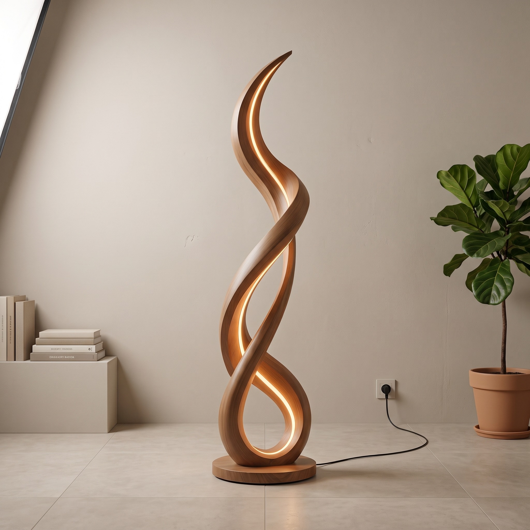 Organic Gentle Wave Floor Lamp for Modern Interior