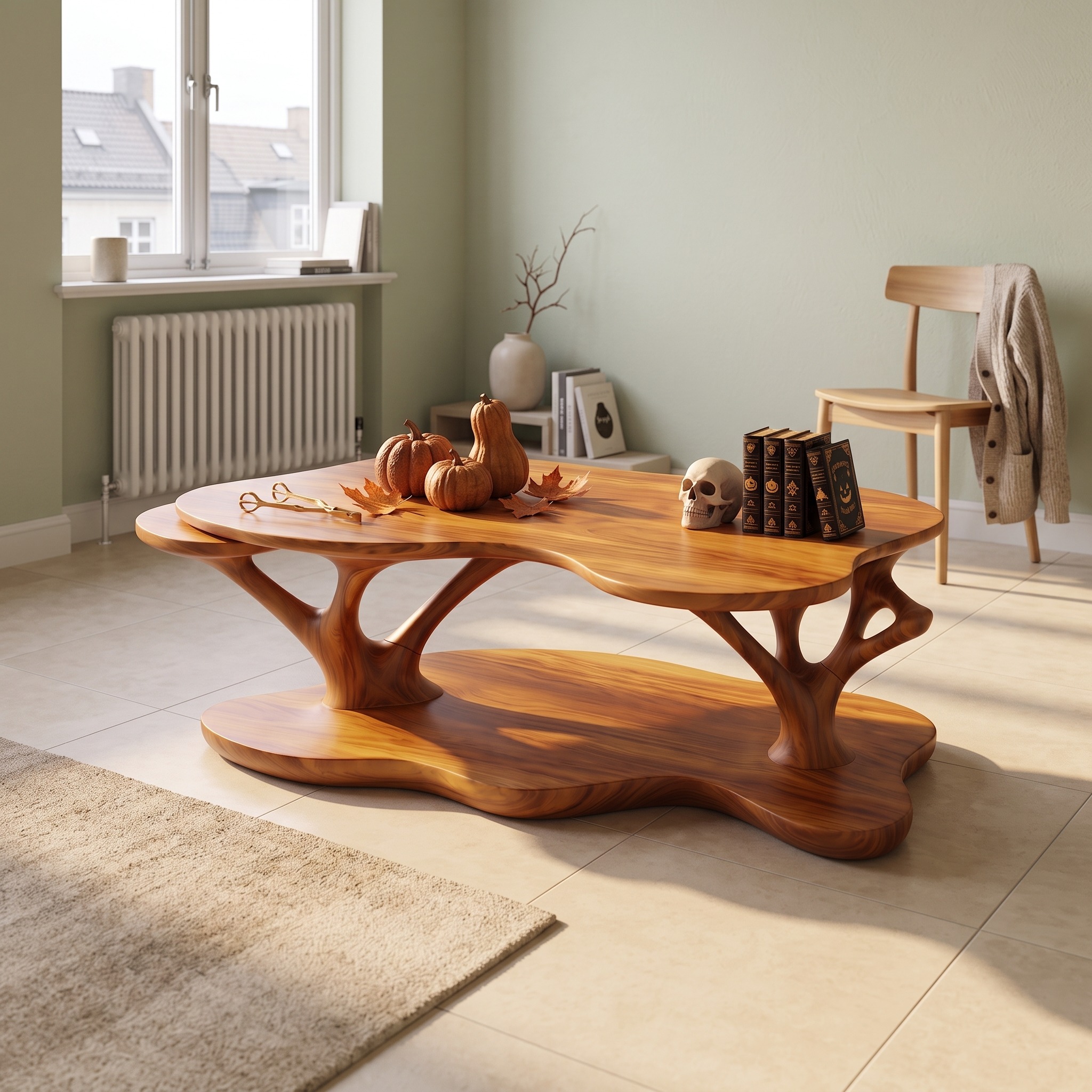 Organic Halloween Branch Base Table for Rustic Interior