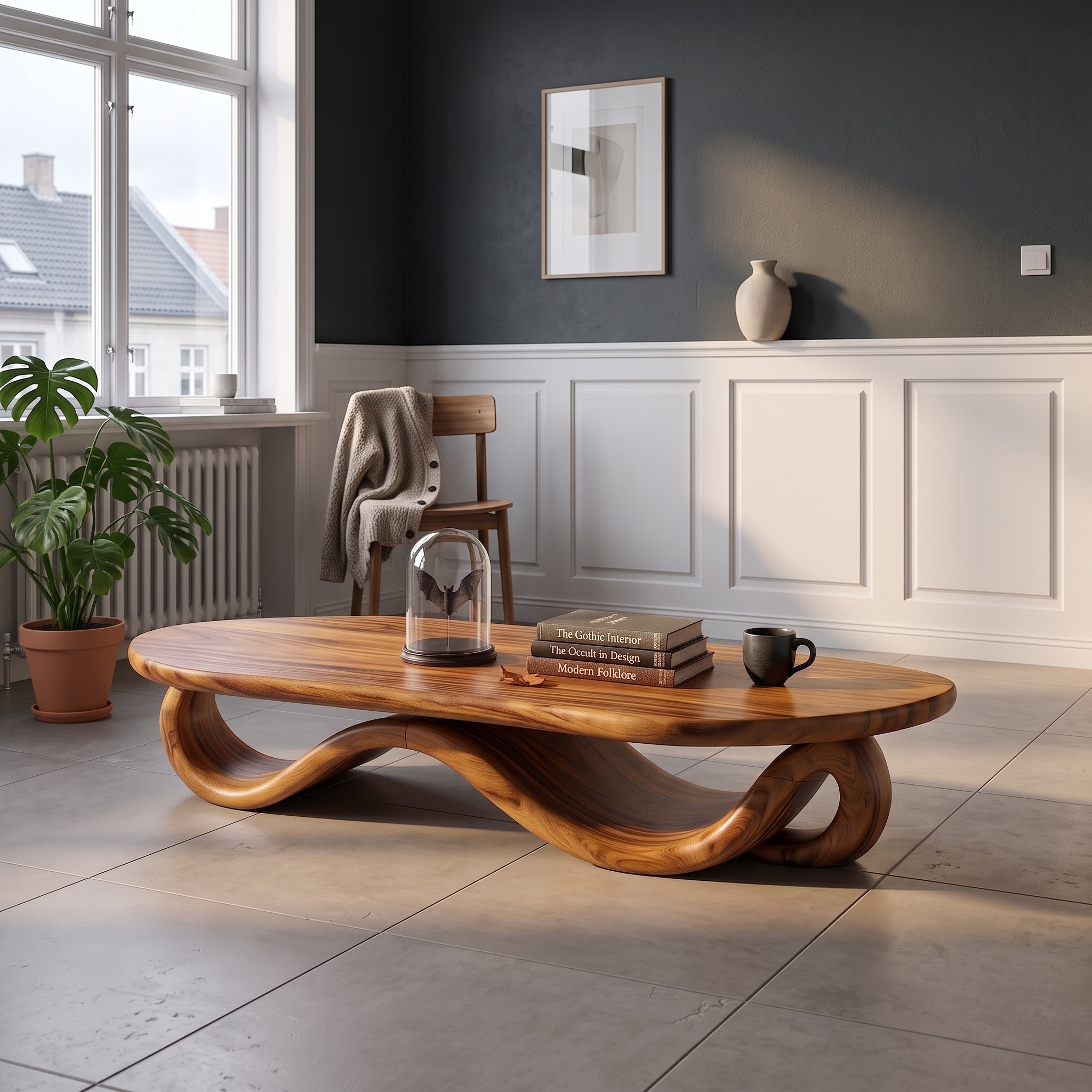 Organic Halloween Wave Base Table for Autumn Home