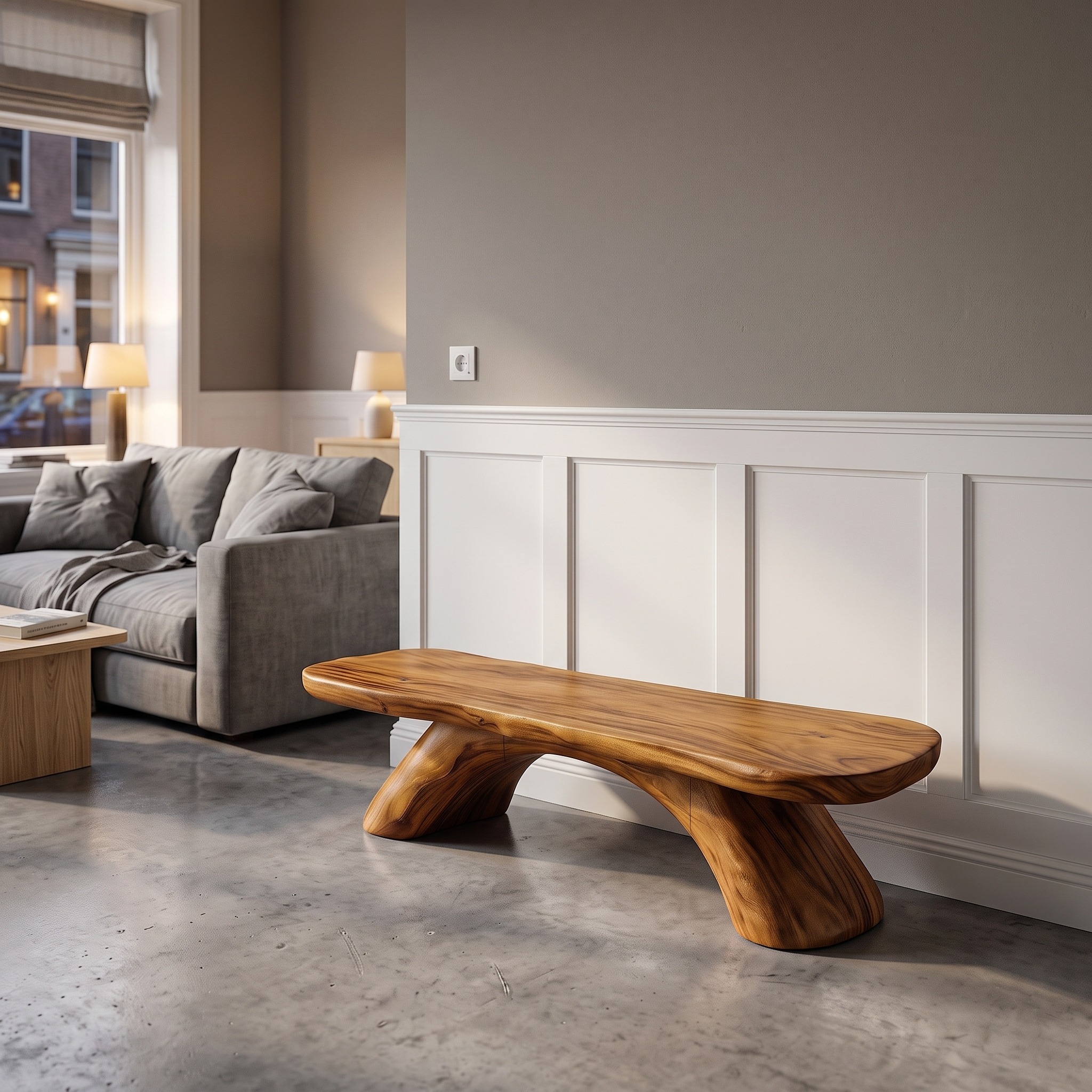 Organic Hallway Bench for Hallway and Foyer