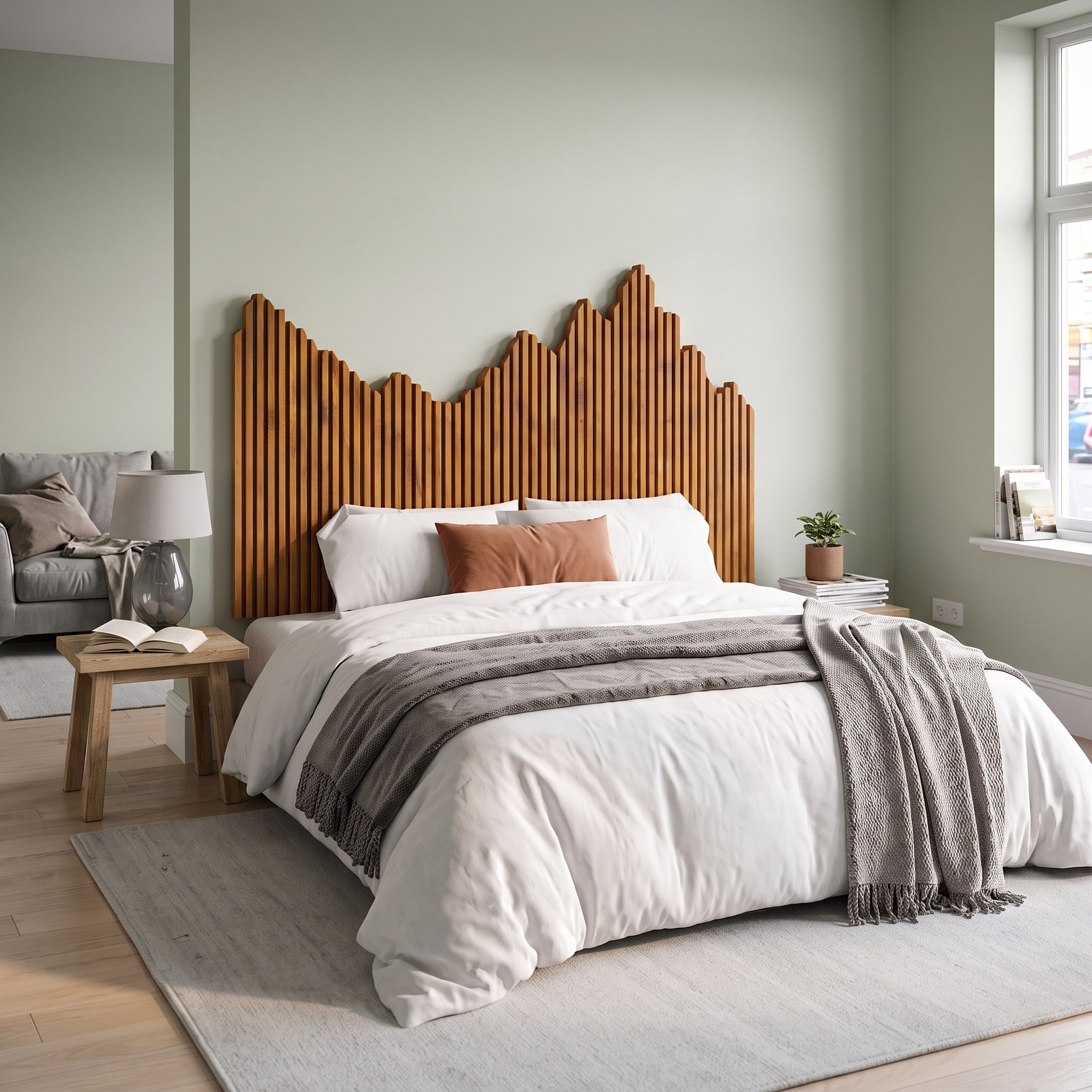 Organic Headboard Wooden Bed Headboard for Bedroom