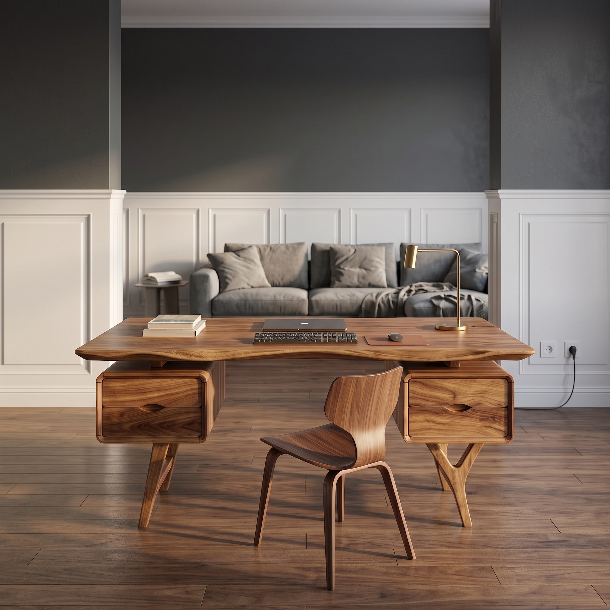 Organic Live Edge Executive Desk Coastal Office