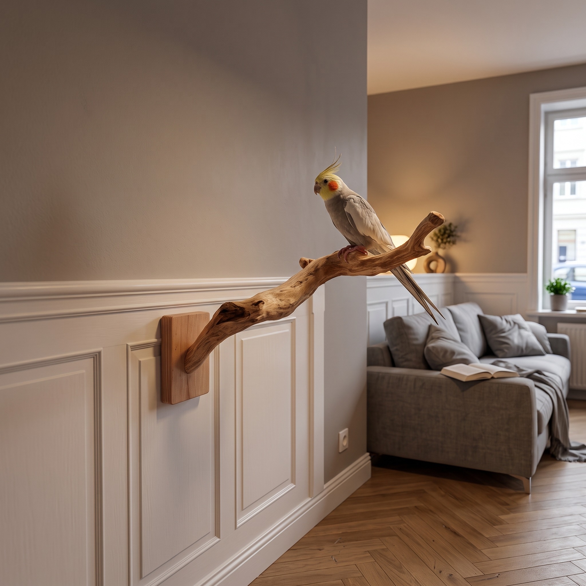 Organic Modern Sculptural Bird Perch for Home