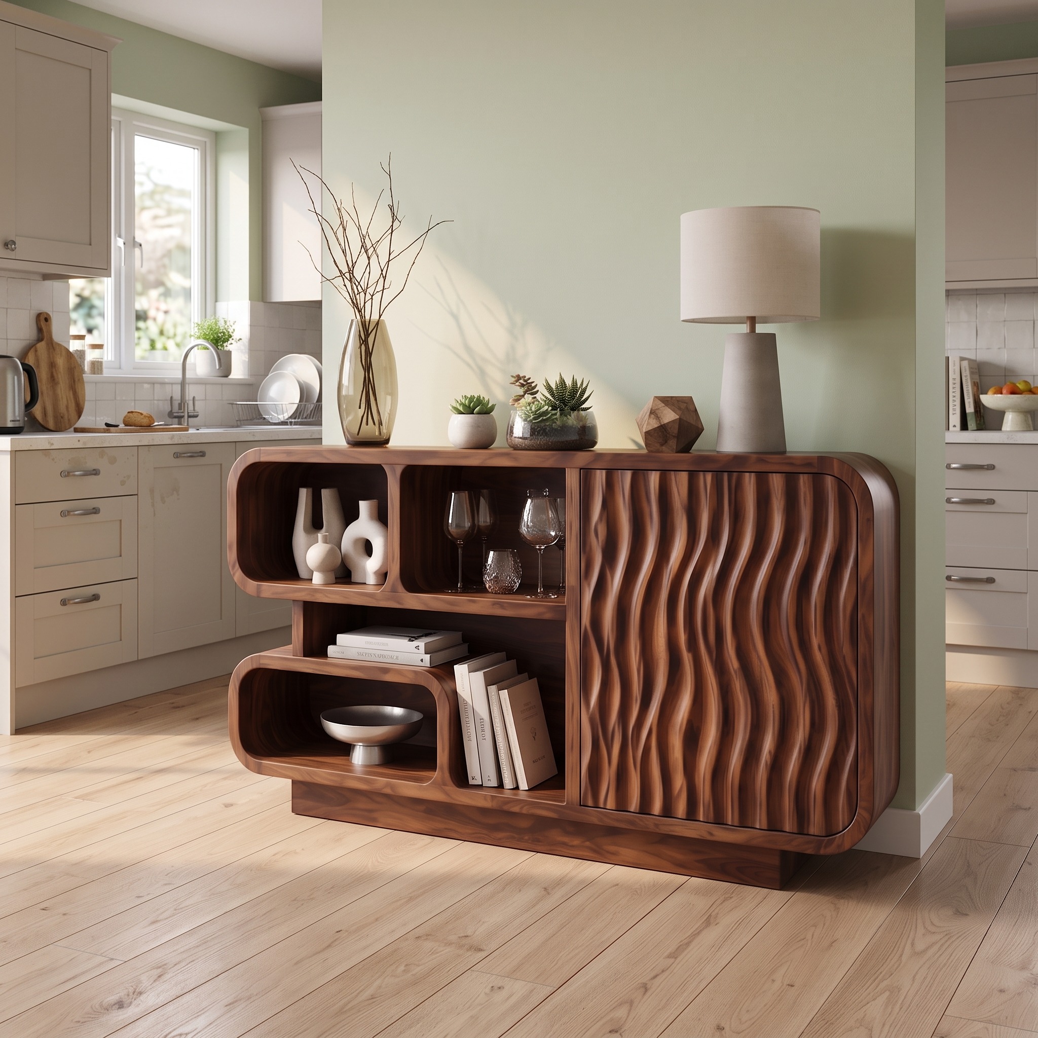 Organic Modern Sideboard Cabinet with Storage Kitchen