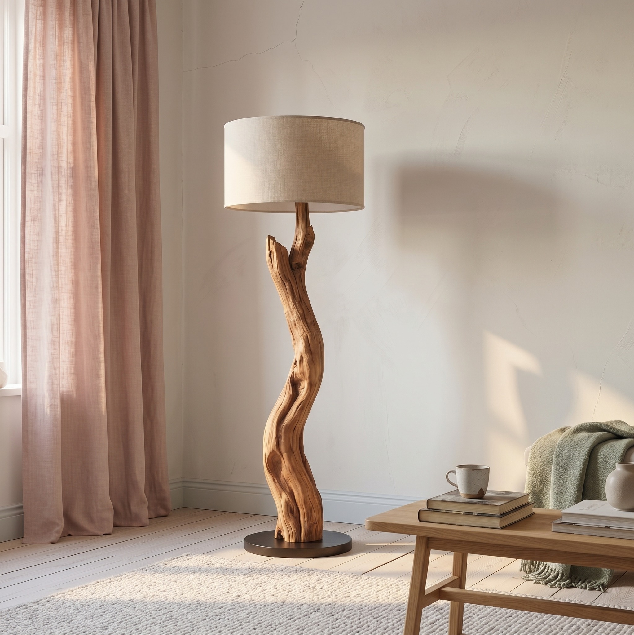 Organic Modern Standing Lamp for Bedroom and Living Room