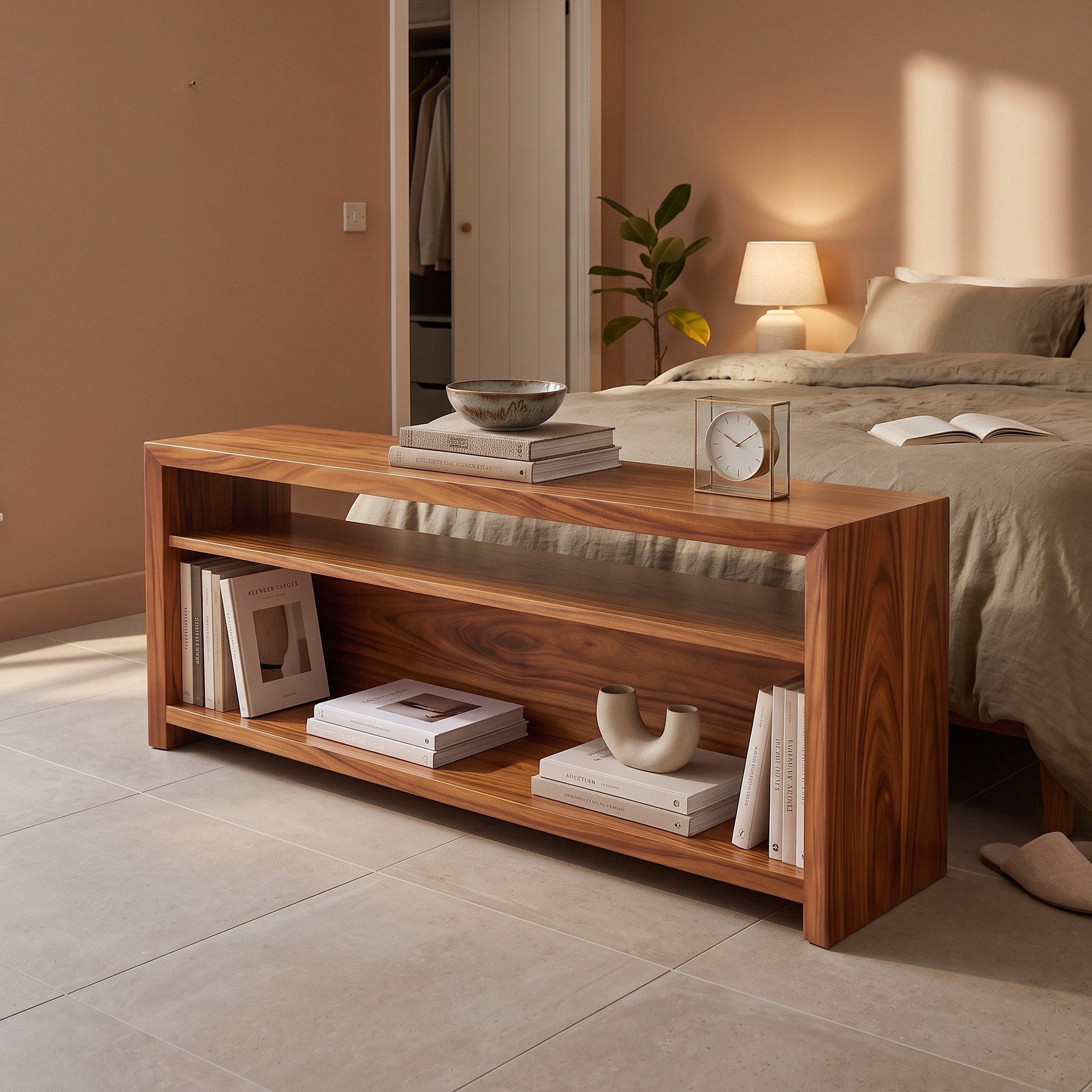 Organic Open Frame Console for Modern Hallway
