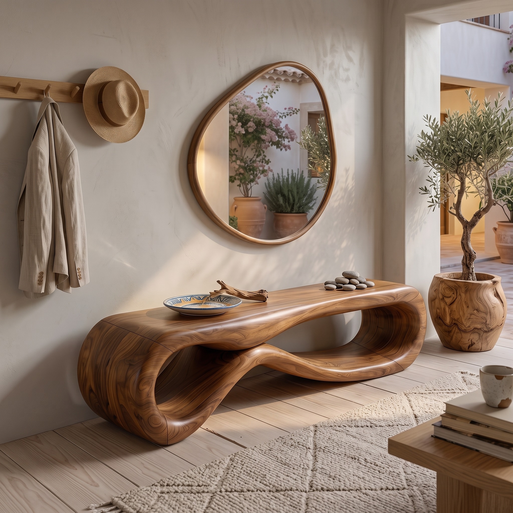 Organic Sculptural Bench Coastal Residence