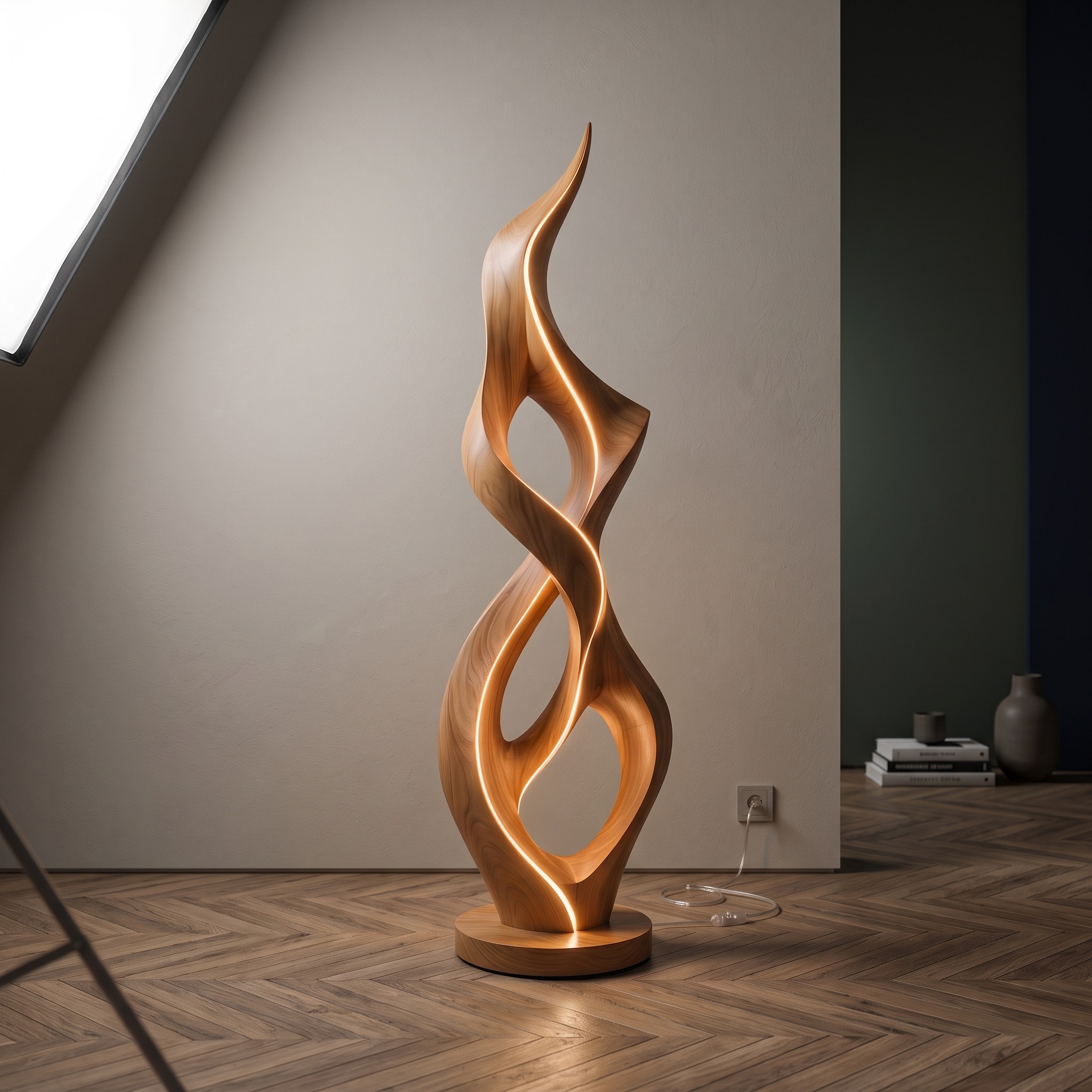 Organic Twist Floor Lamp for Cozy Living Room