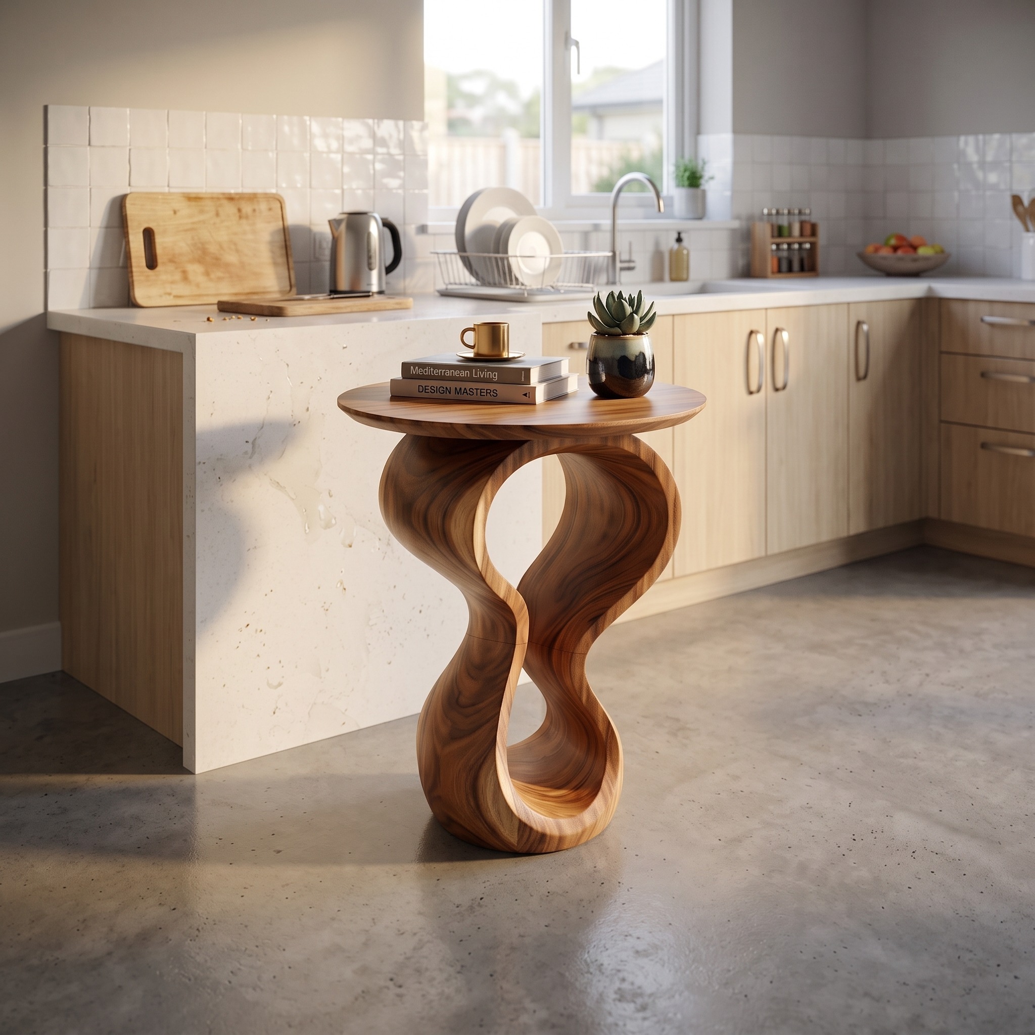 Organic Twisted End Table Villa Living Room