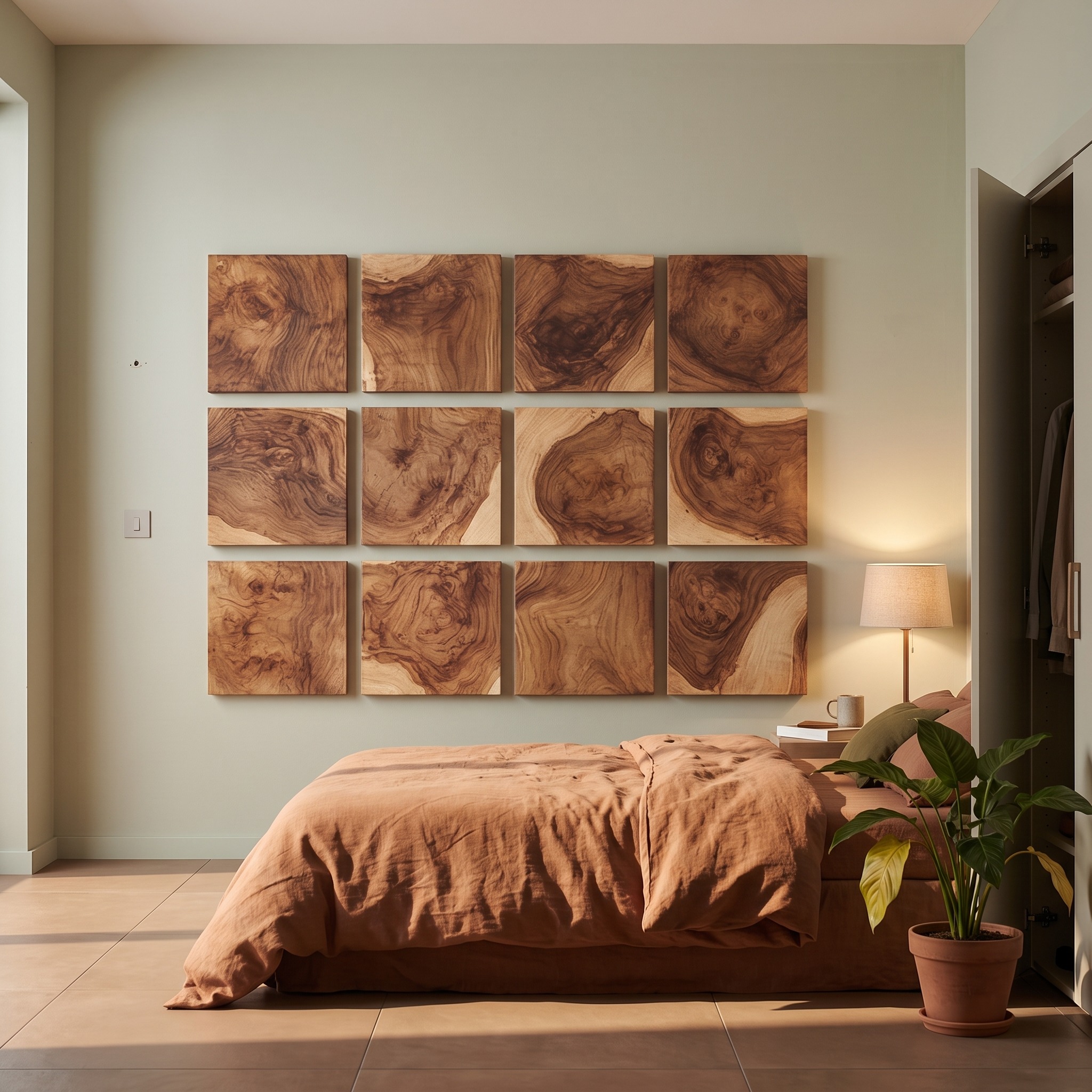 Organic Wood Grain Wall Art for Living Room and Entryway