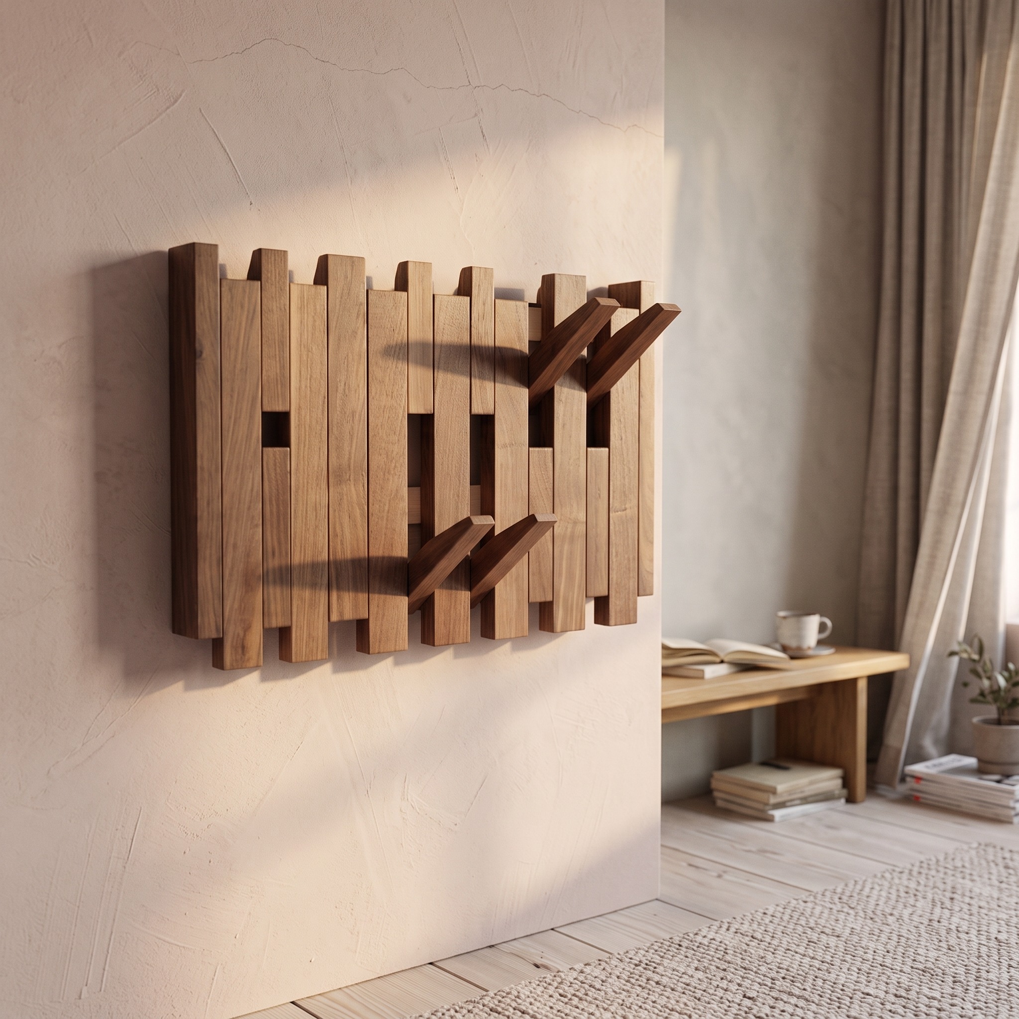 Piano Coat Hooks Wall Mount Home Decor