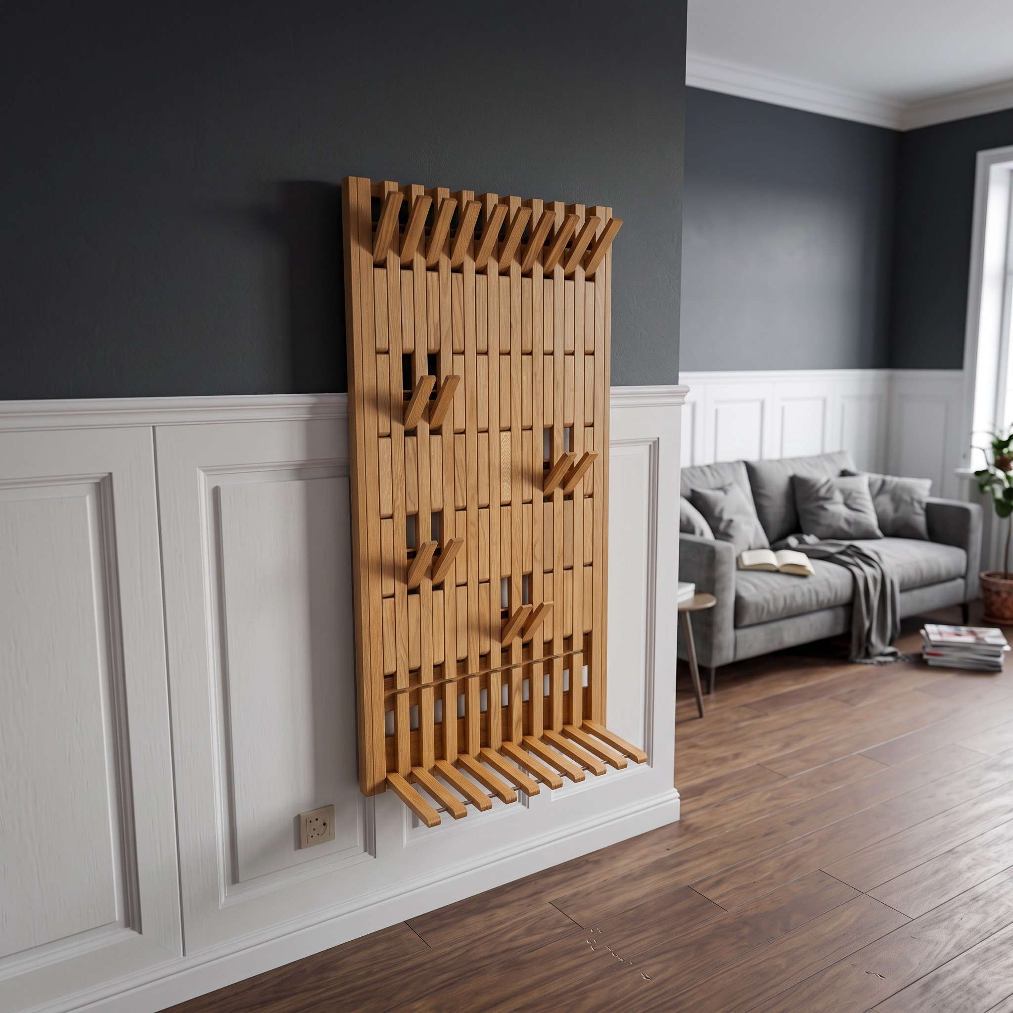 Piano Wooden Wall Hooks Home Decor