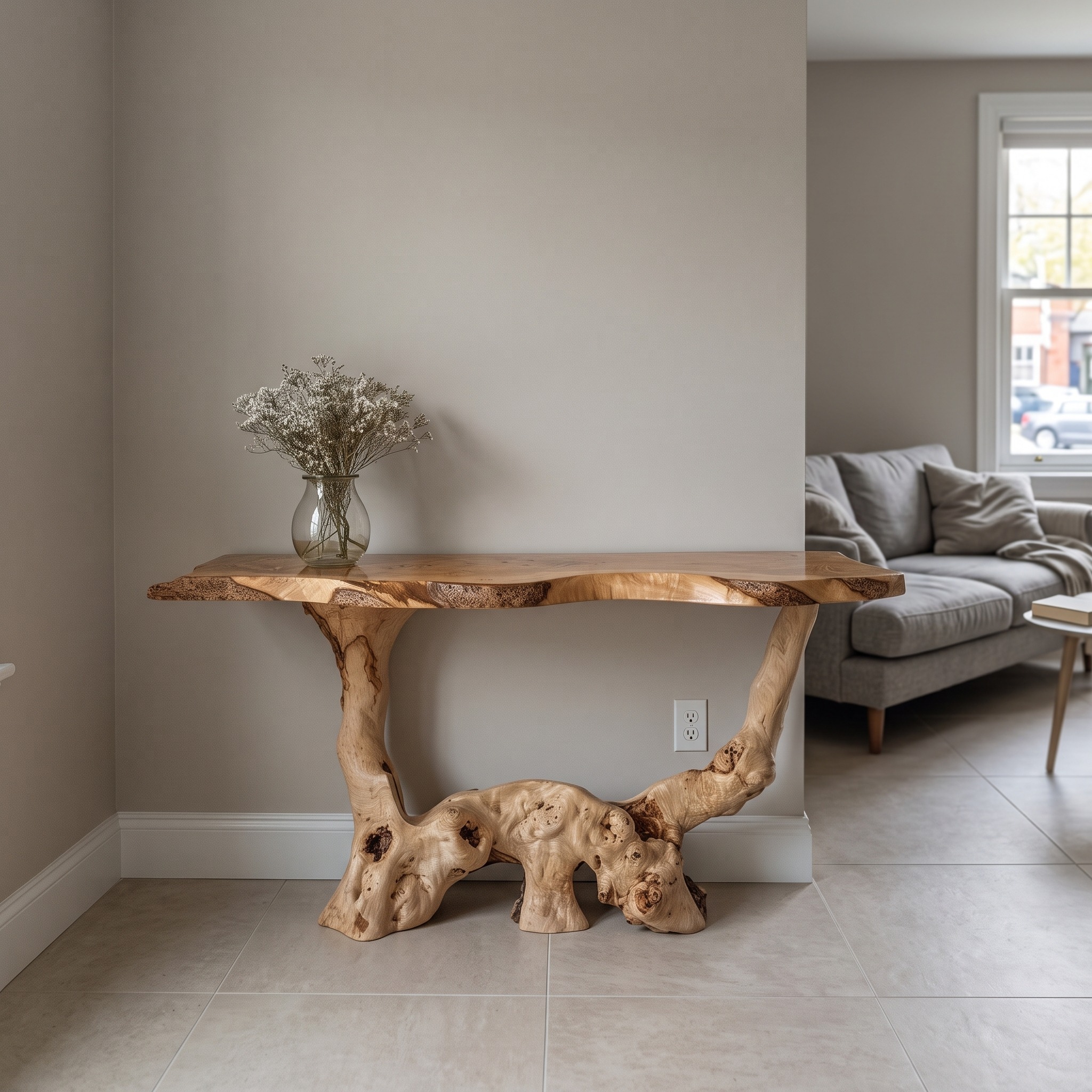 Reclaimed Console Table Decor