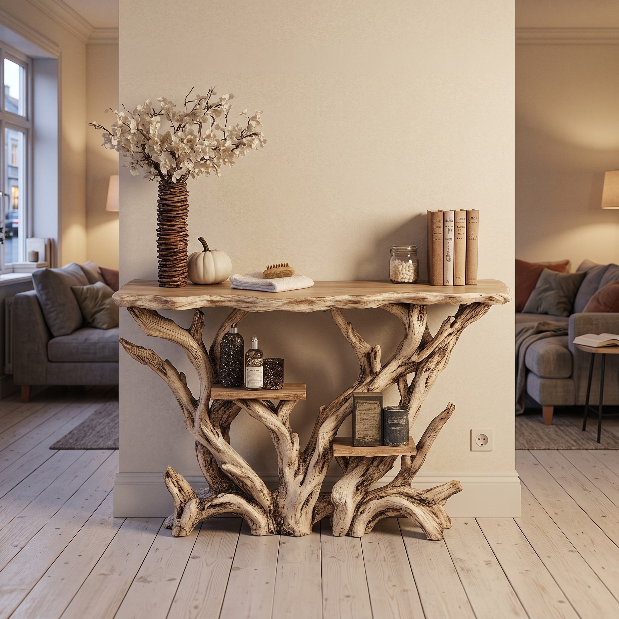 Reclaimed Wood Console Table Hallway Table