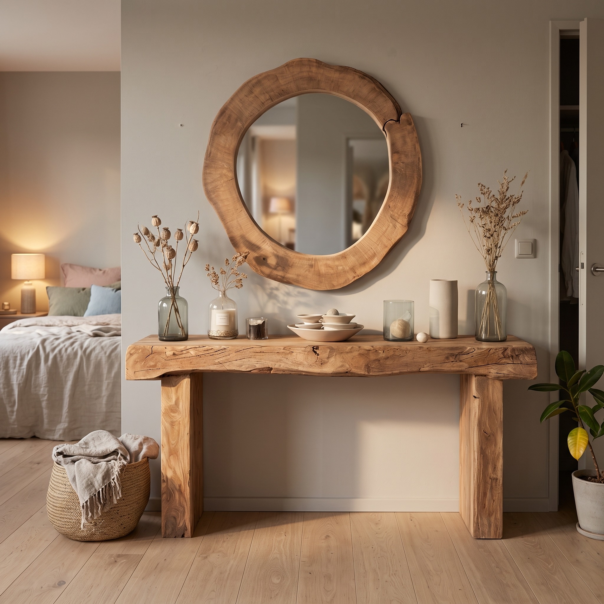 Reclaimed Wood Entryway Console Table