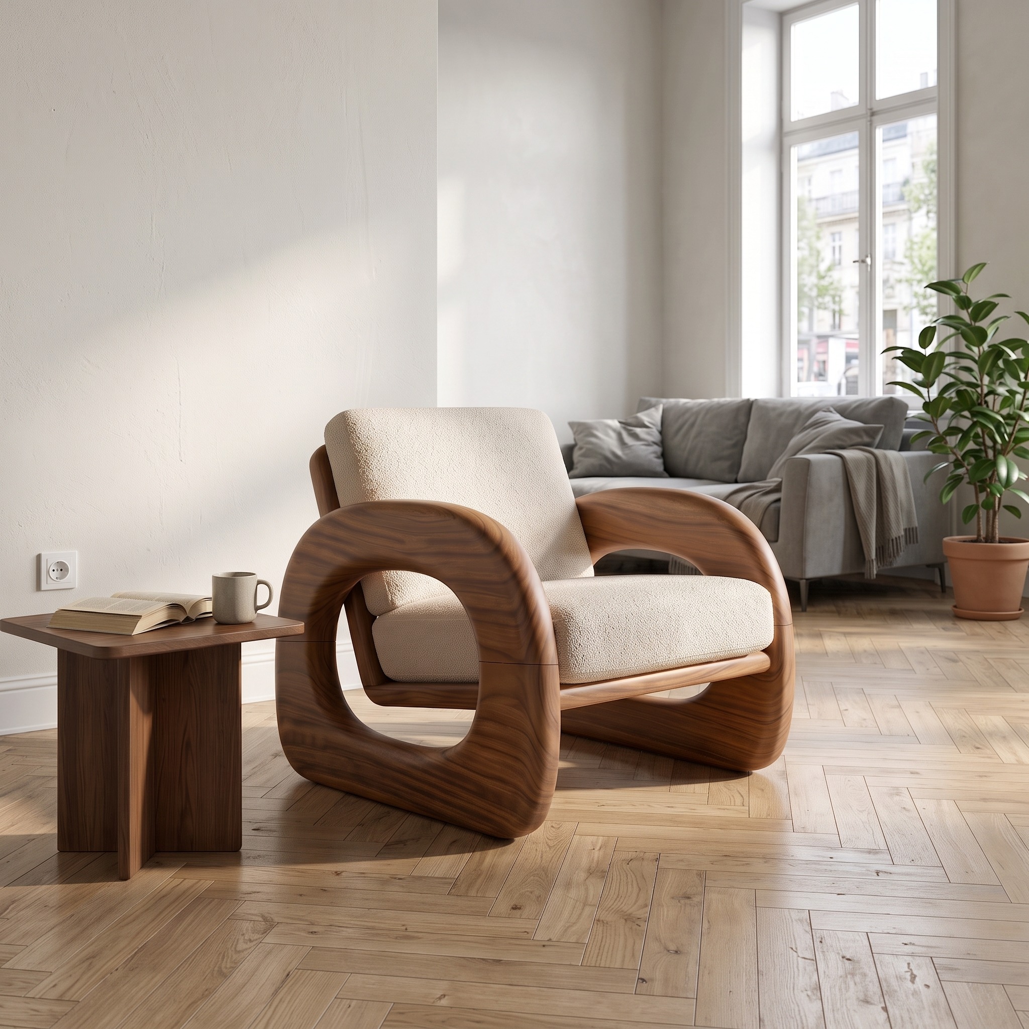 Resort Style Sculptural Armchair Wellness Reception Area