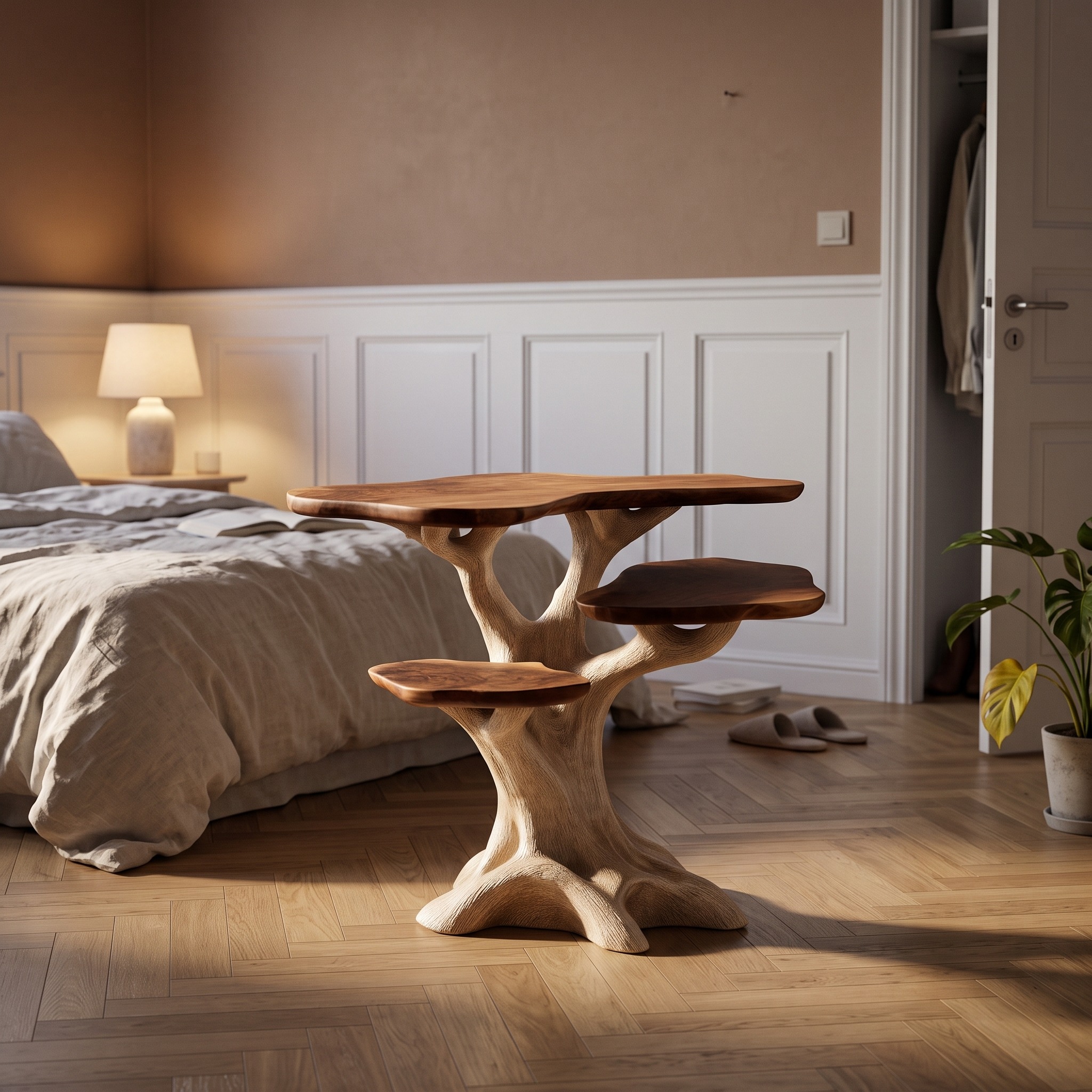 Rustic Artistic Bedside Table Bedroom Furniture