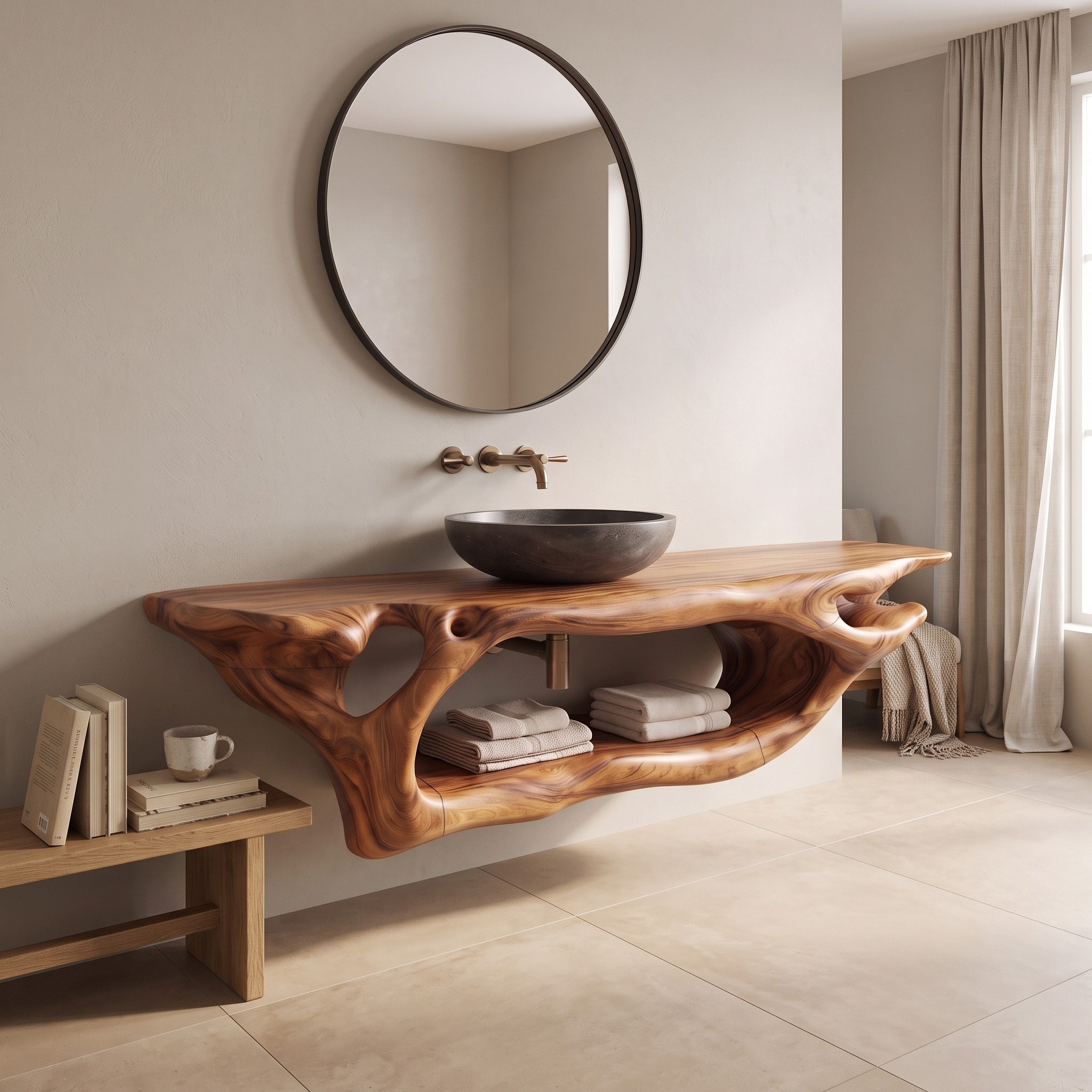 Rustic Bathroom Vanity for Unique Bathroom Makeover
