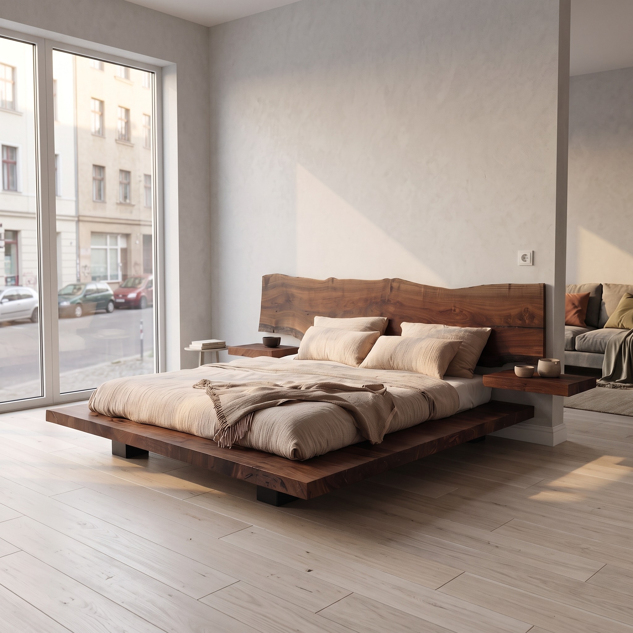 Rustic Bed Frame Farmhouse Bedroom