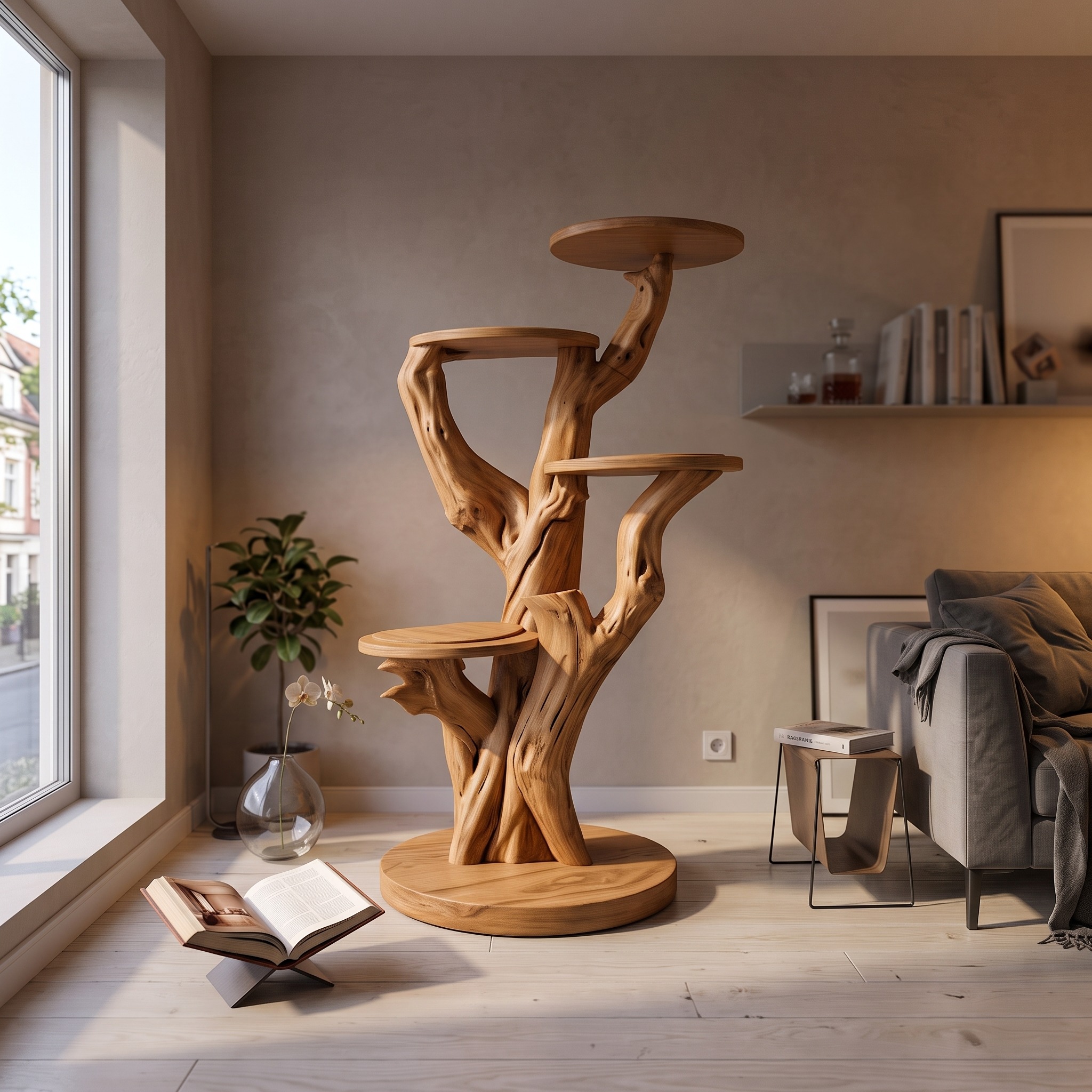 Rustic Cat Tree Tower Living Room and Morden House