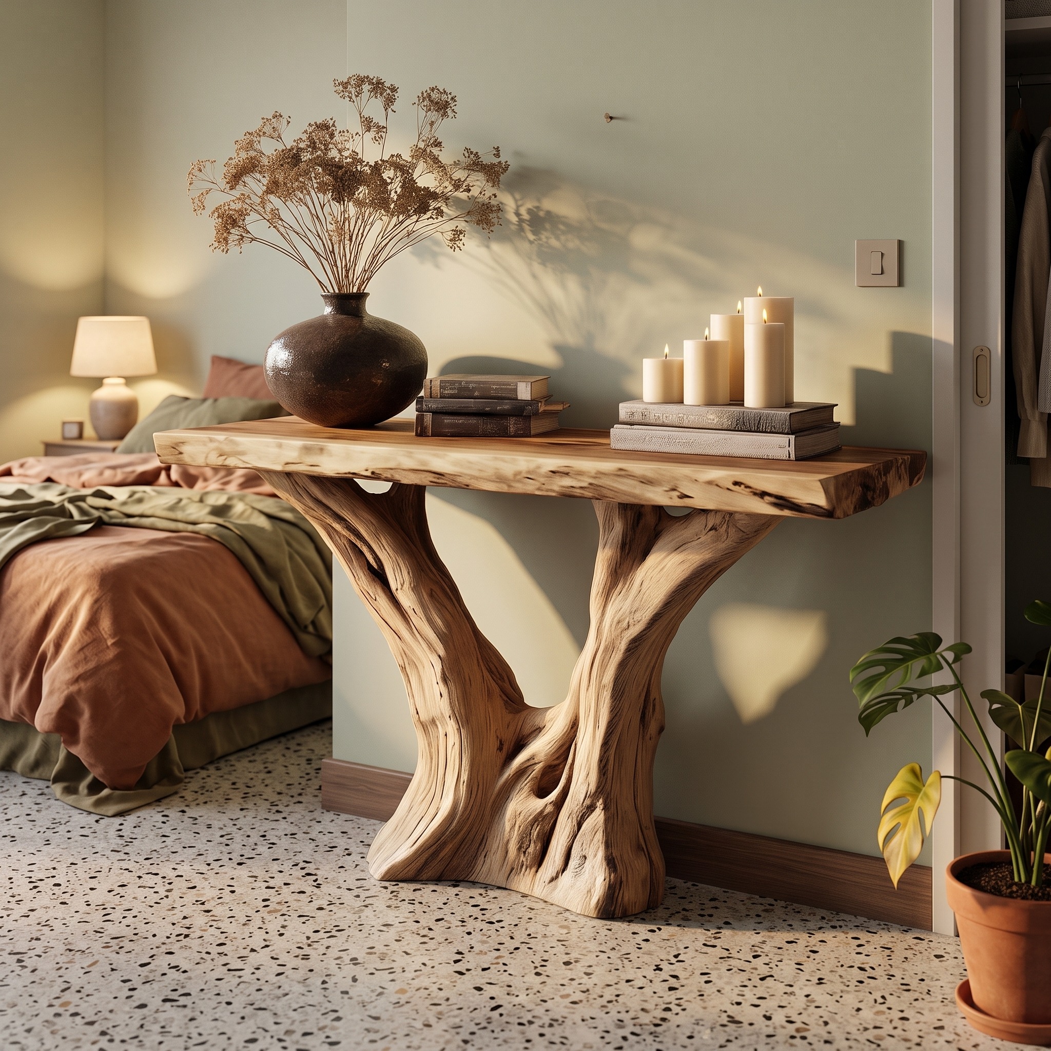 Rustic Console Table Accent Living Room