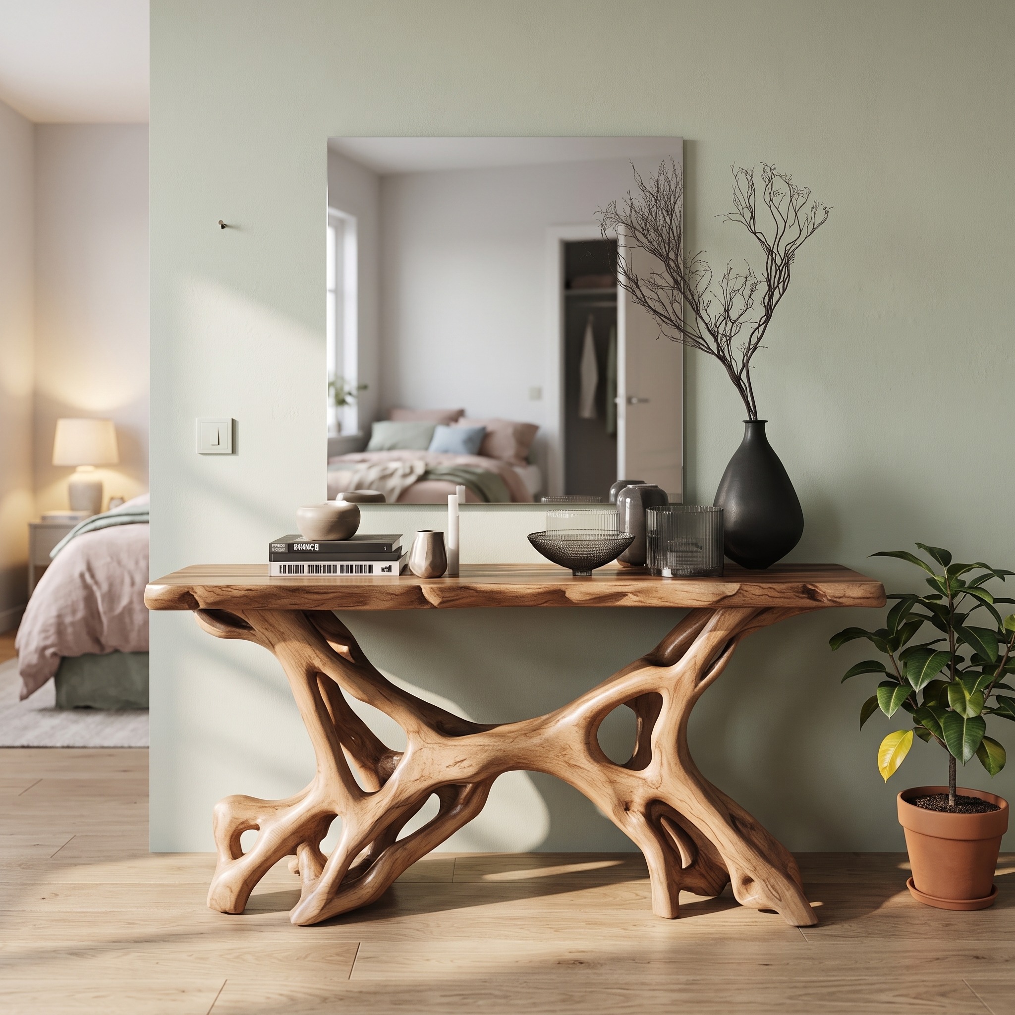 Rustic Console Table Handcrafted