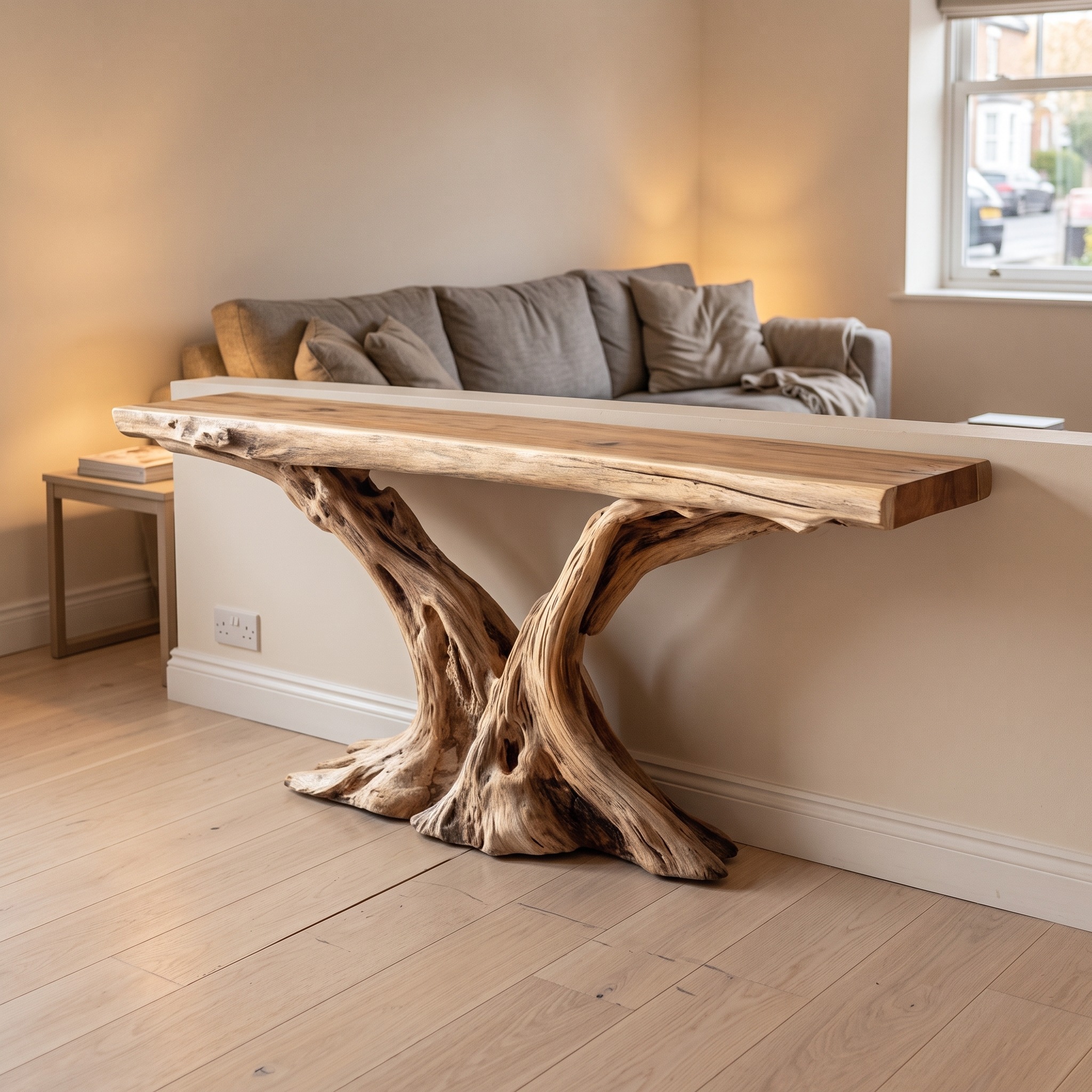 Rustic Console Table Living Room Holiday Accent