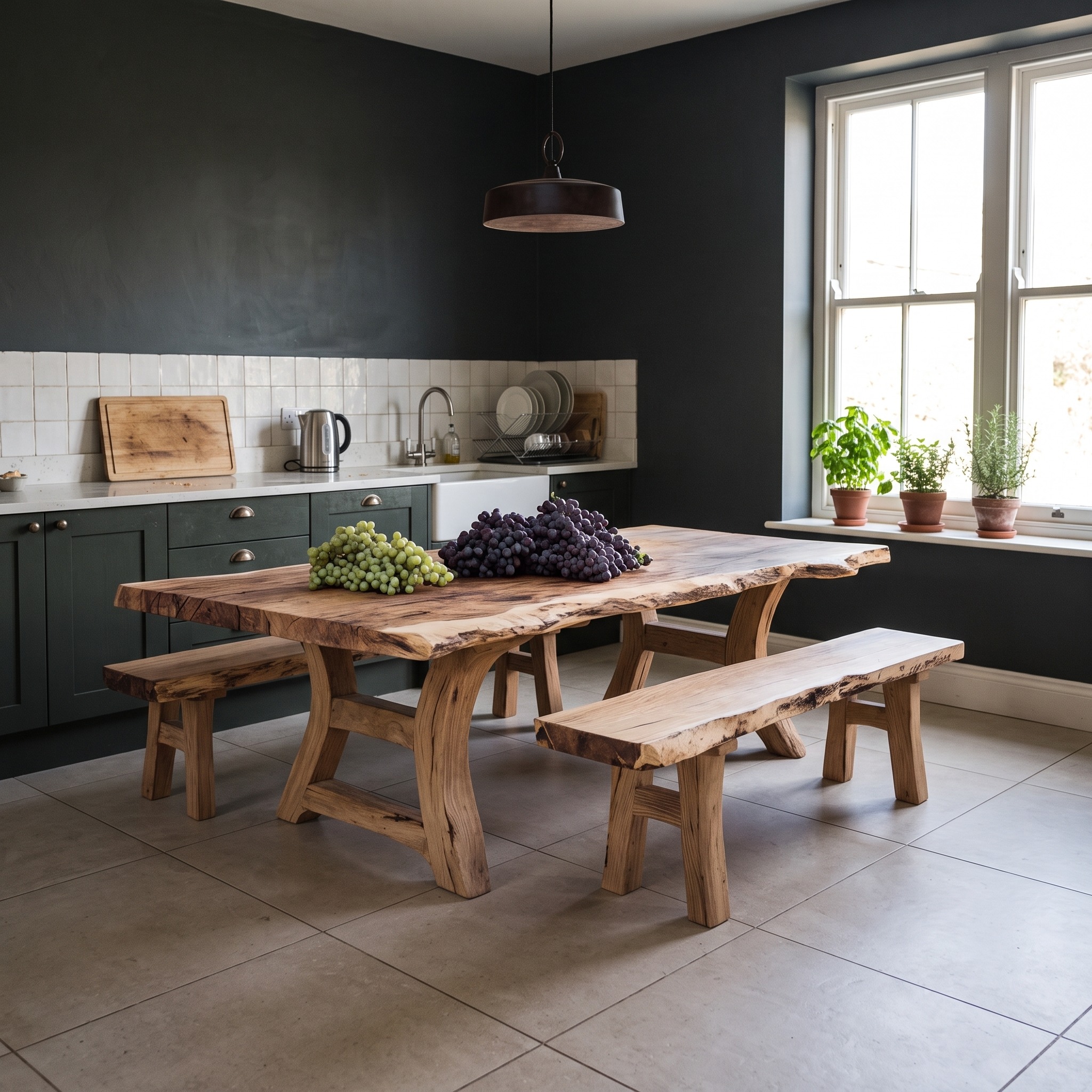 Rustic Dining Table for Timeless Kitchen Style