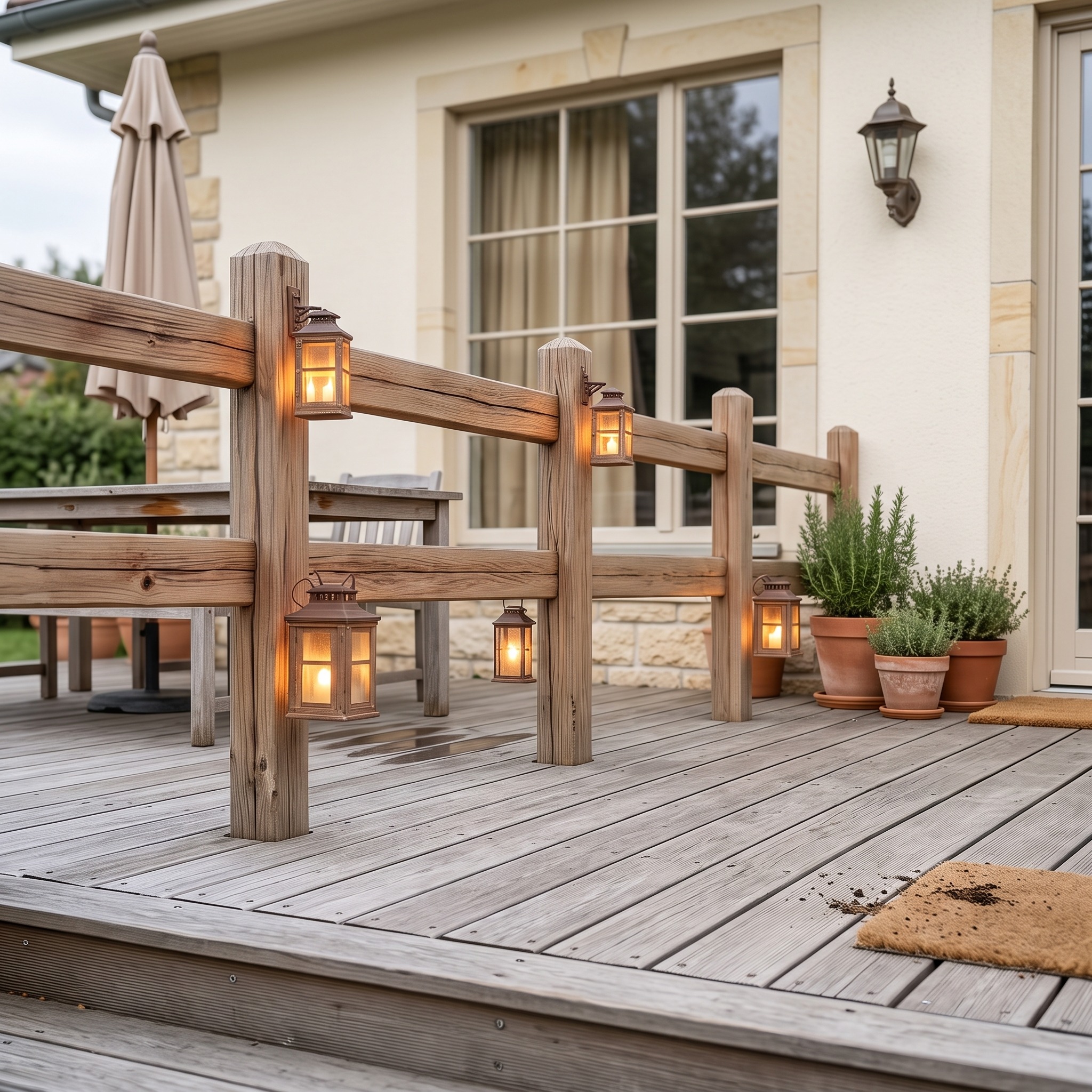 Rustic Farmhouse Fence for Garden and Outdoor Path