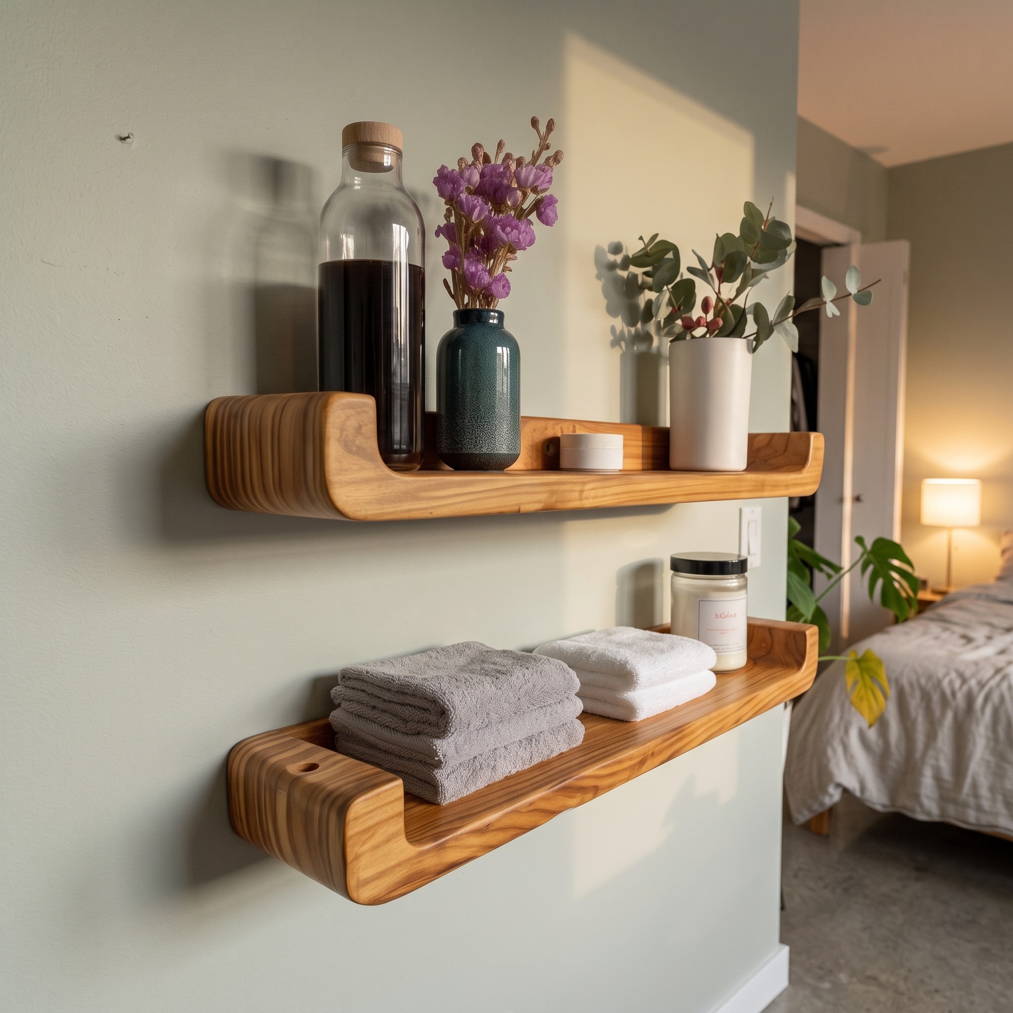 Rustic Floating Shelf Display Shelf