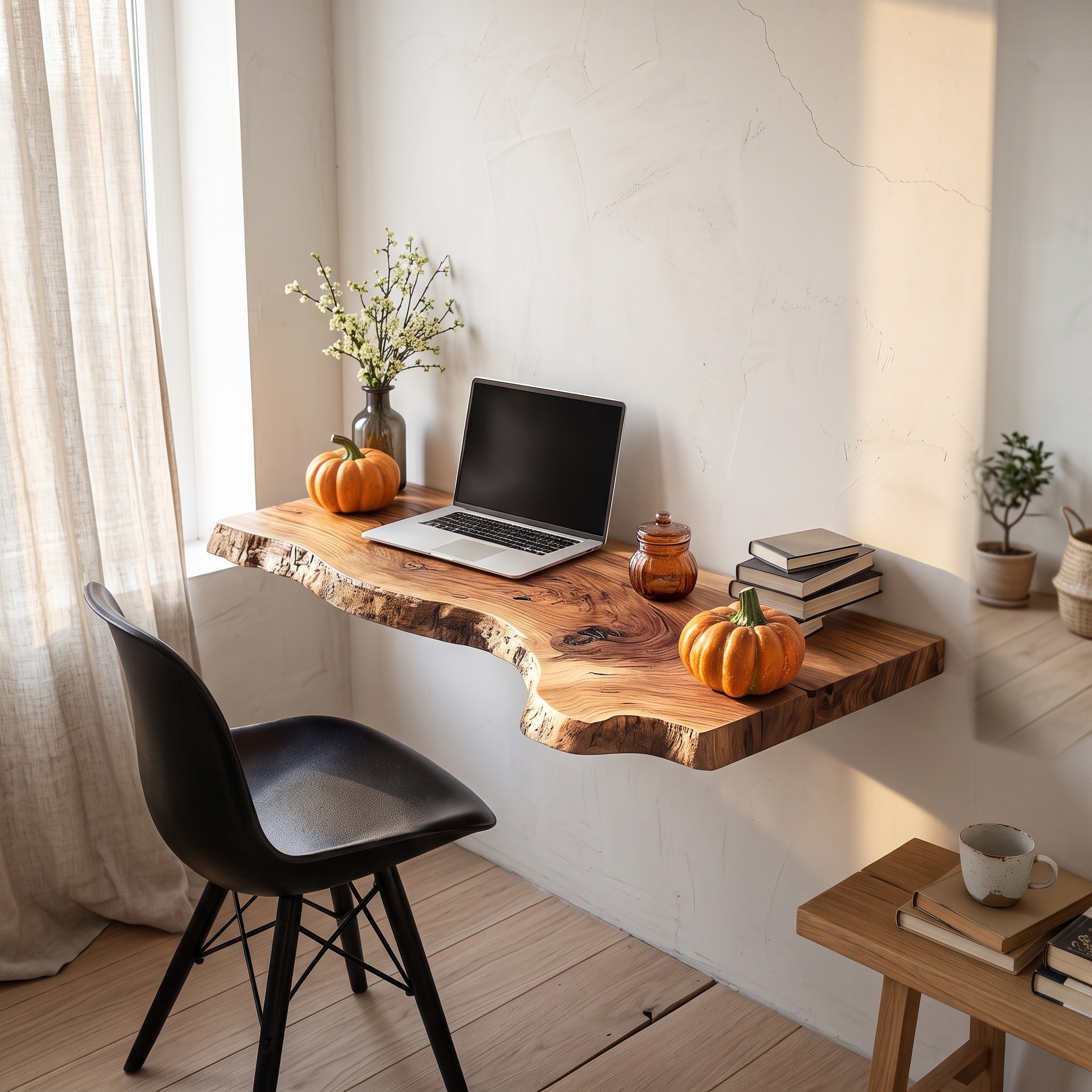 Rustic Halloween Floating Desk Shelf Living Room