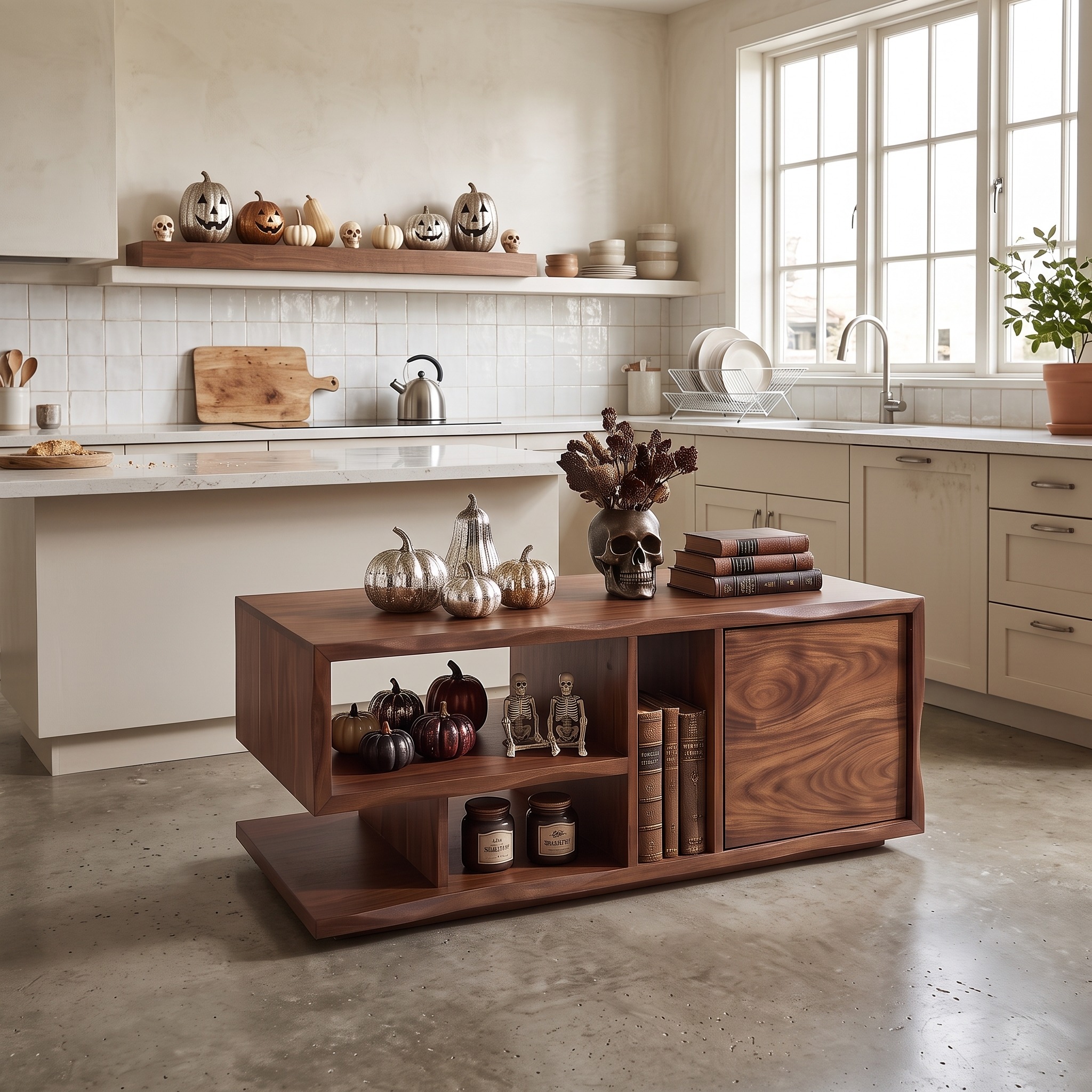 Rustic Halloween Storage Coffee Table Family Room