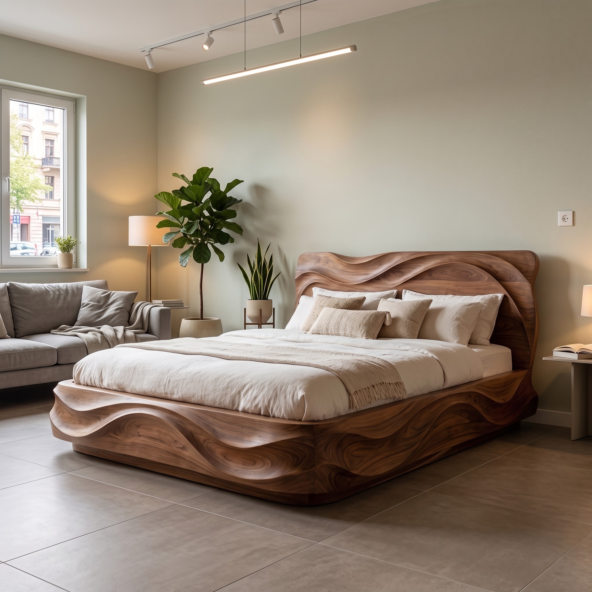 Rustic King Bed Frame for Bedroom or Private Room