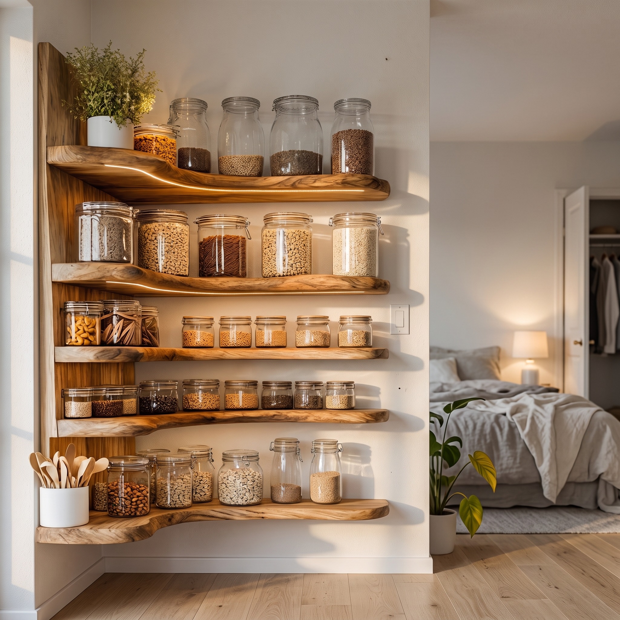 Rustic Kitchen Cabinet Spice Organizer for Furniture Decor