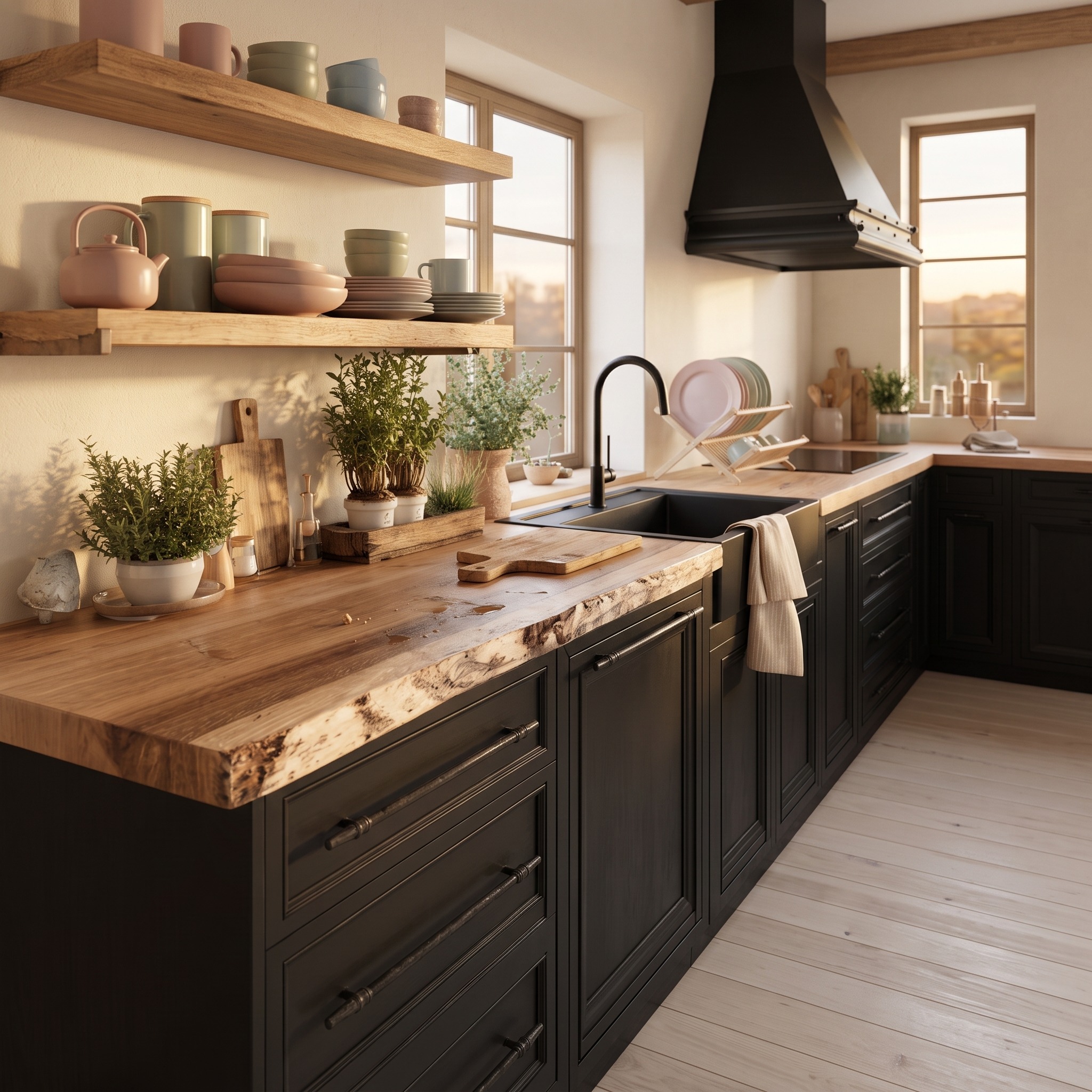 Rustic Kitchen Island Kitchen or Home Cafe