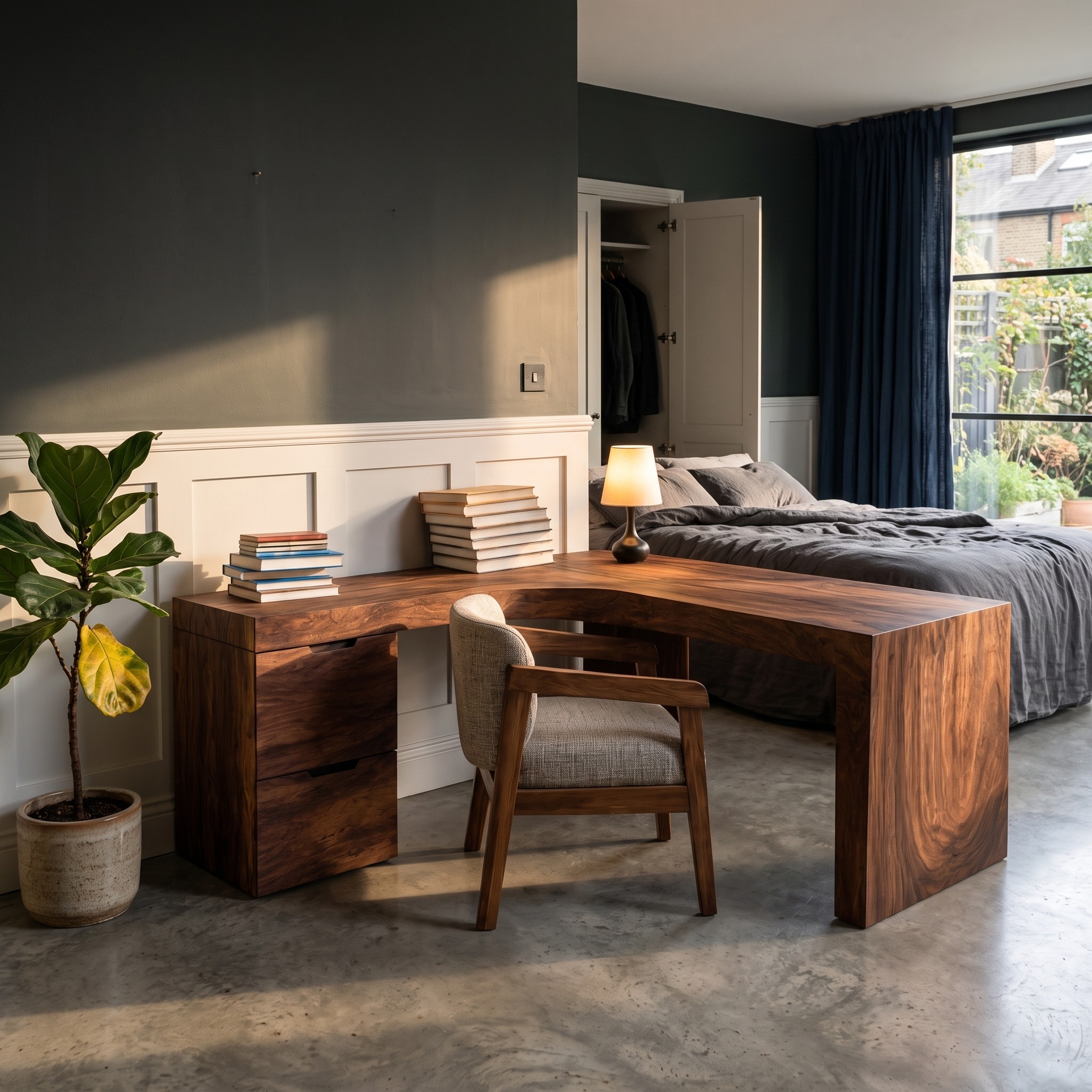 Rustic L Shaped Corner Desk for Home Office