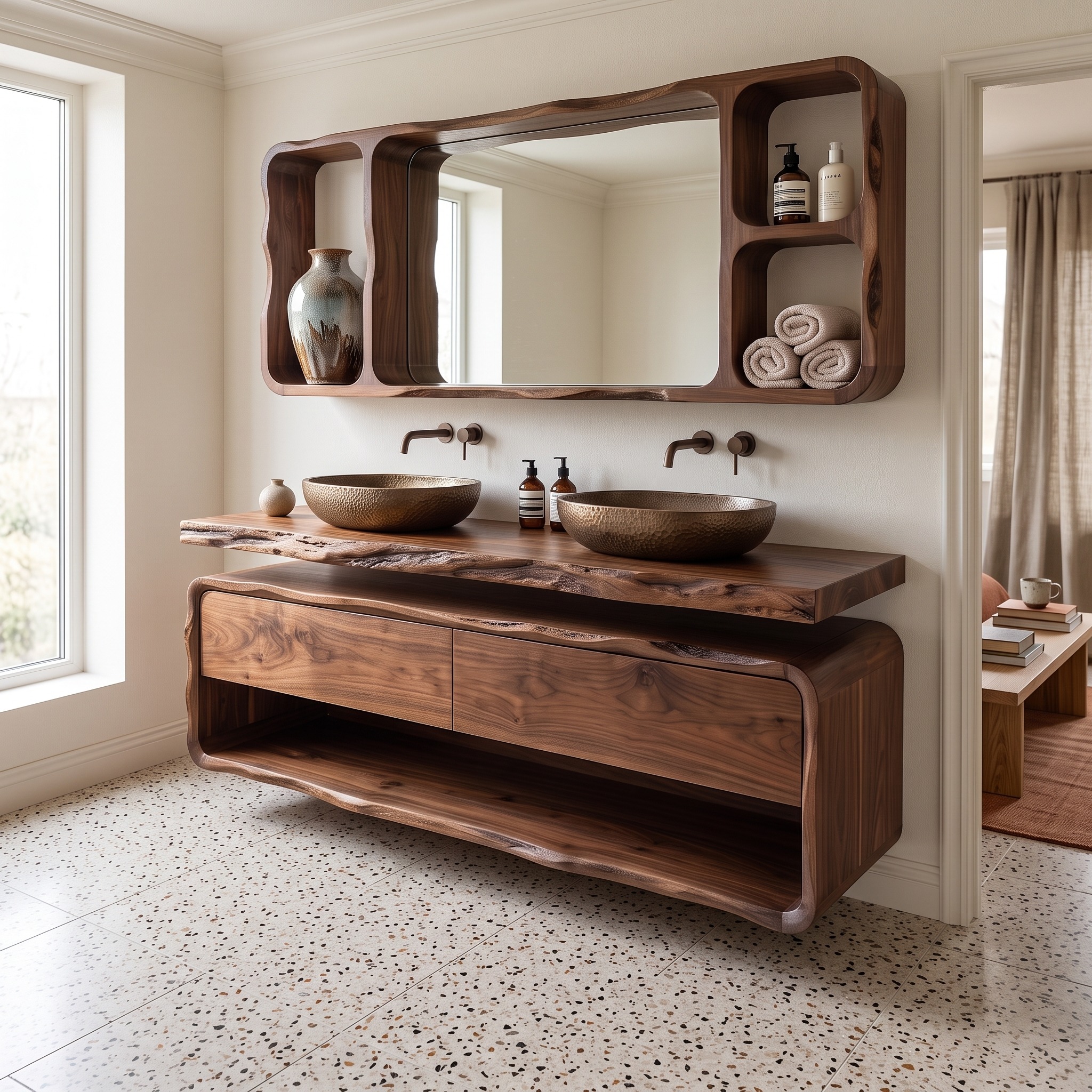 Rustic Live Edge Bathroom Vanity Luxury Bathroom