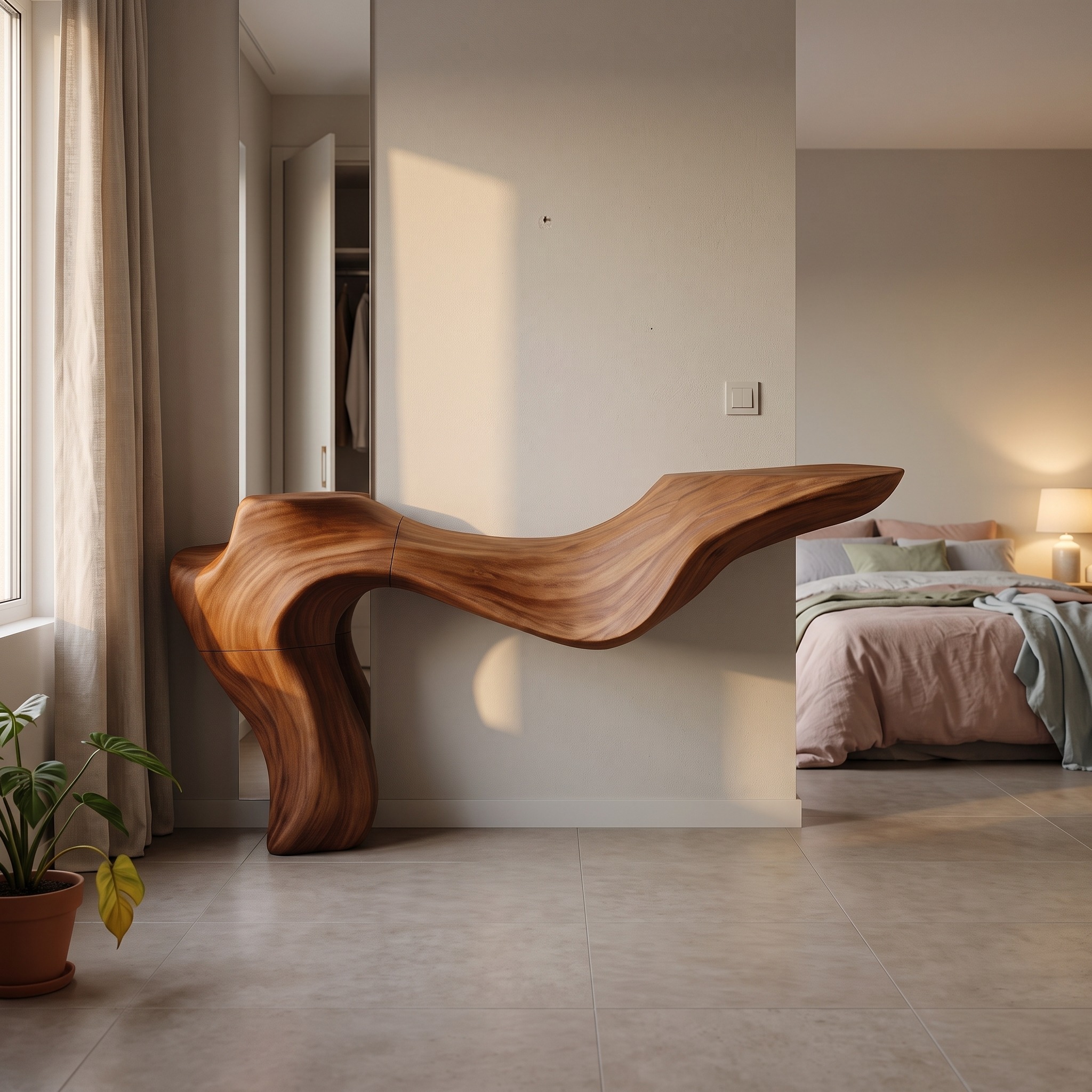 Rustic Live Edge Console Table for Entryway Design Ideas
