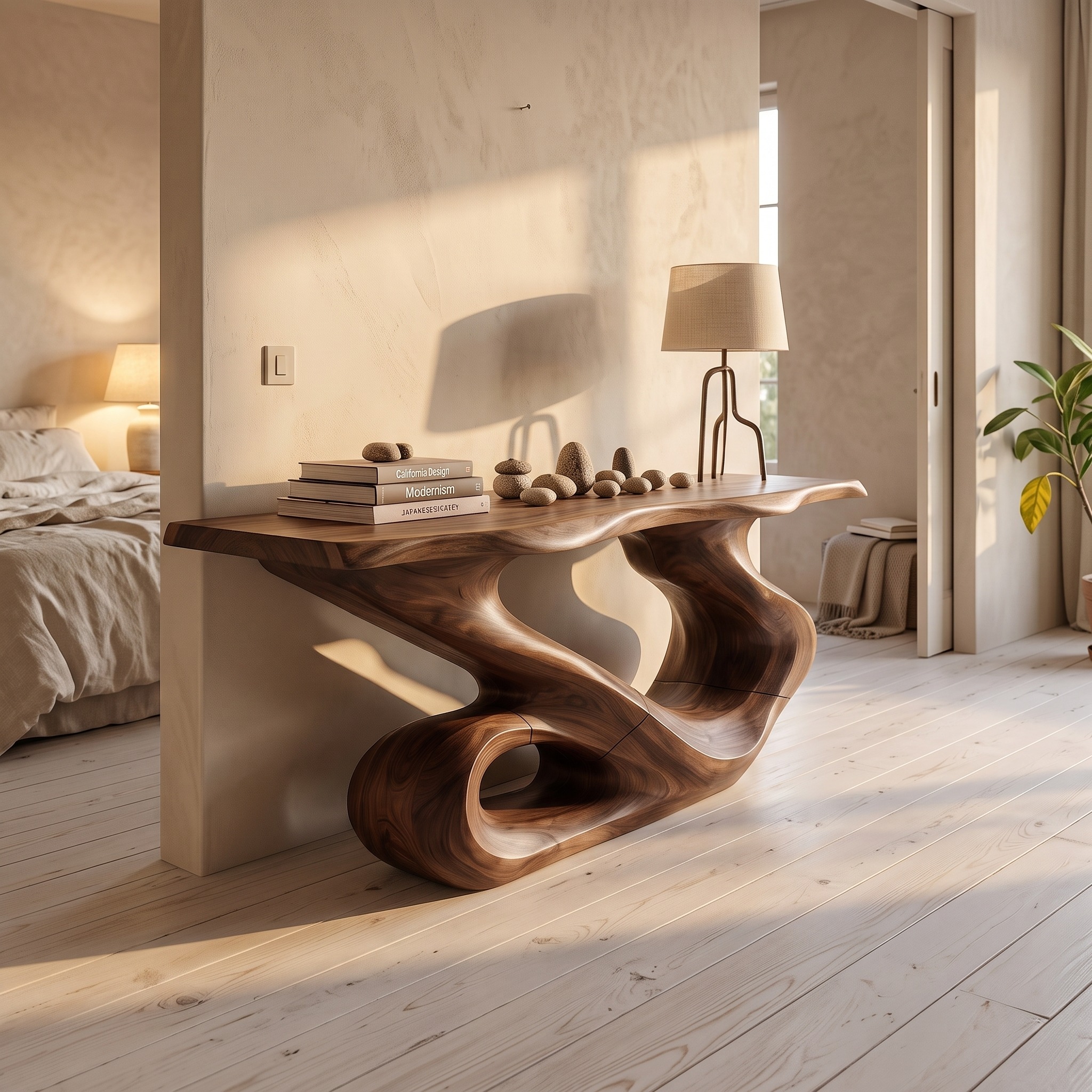Rustic Live Edge Console Table Modern Residence