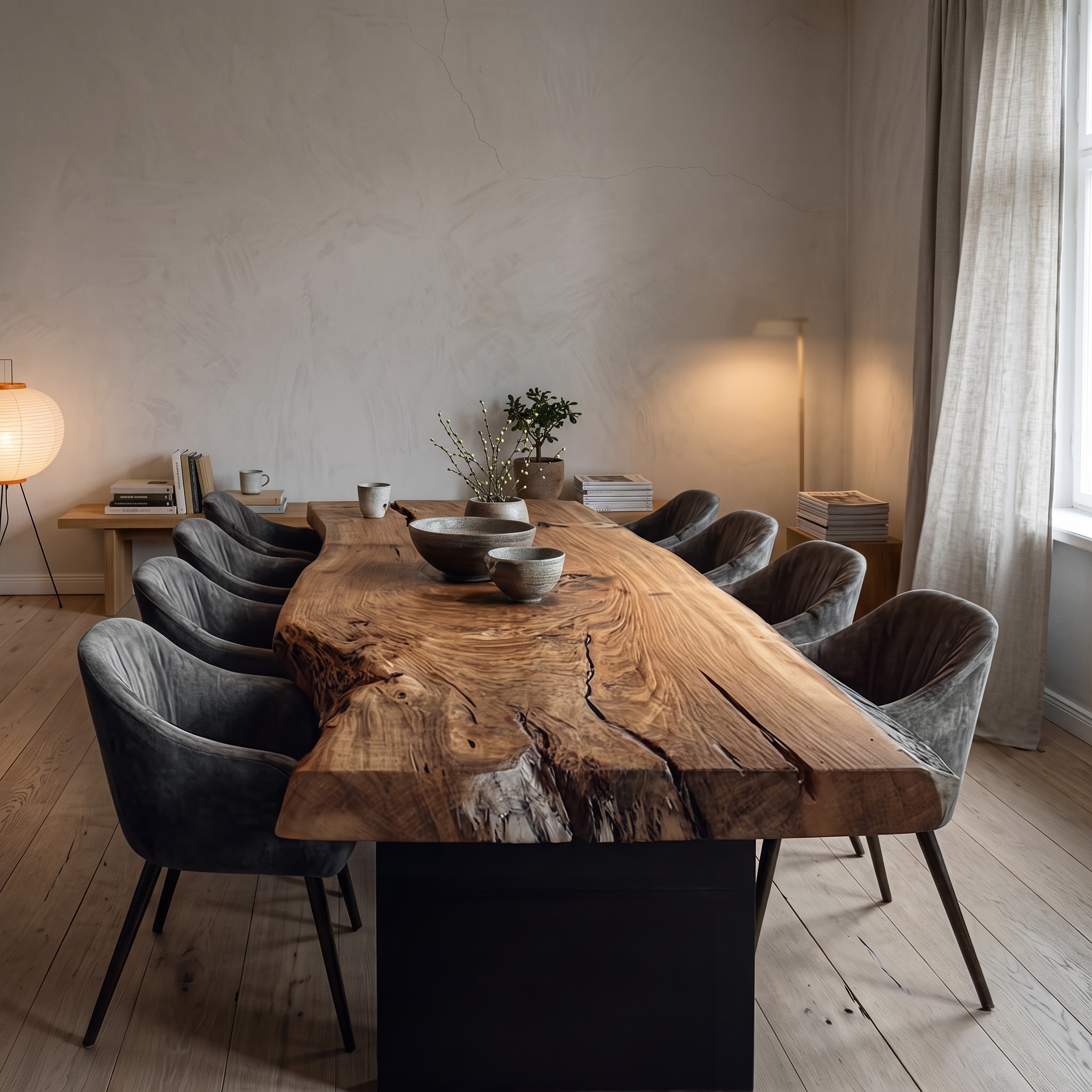 Rustic Live Edge Dining Table Contemporary Home